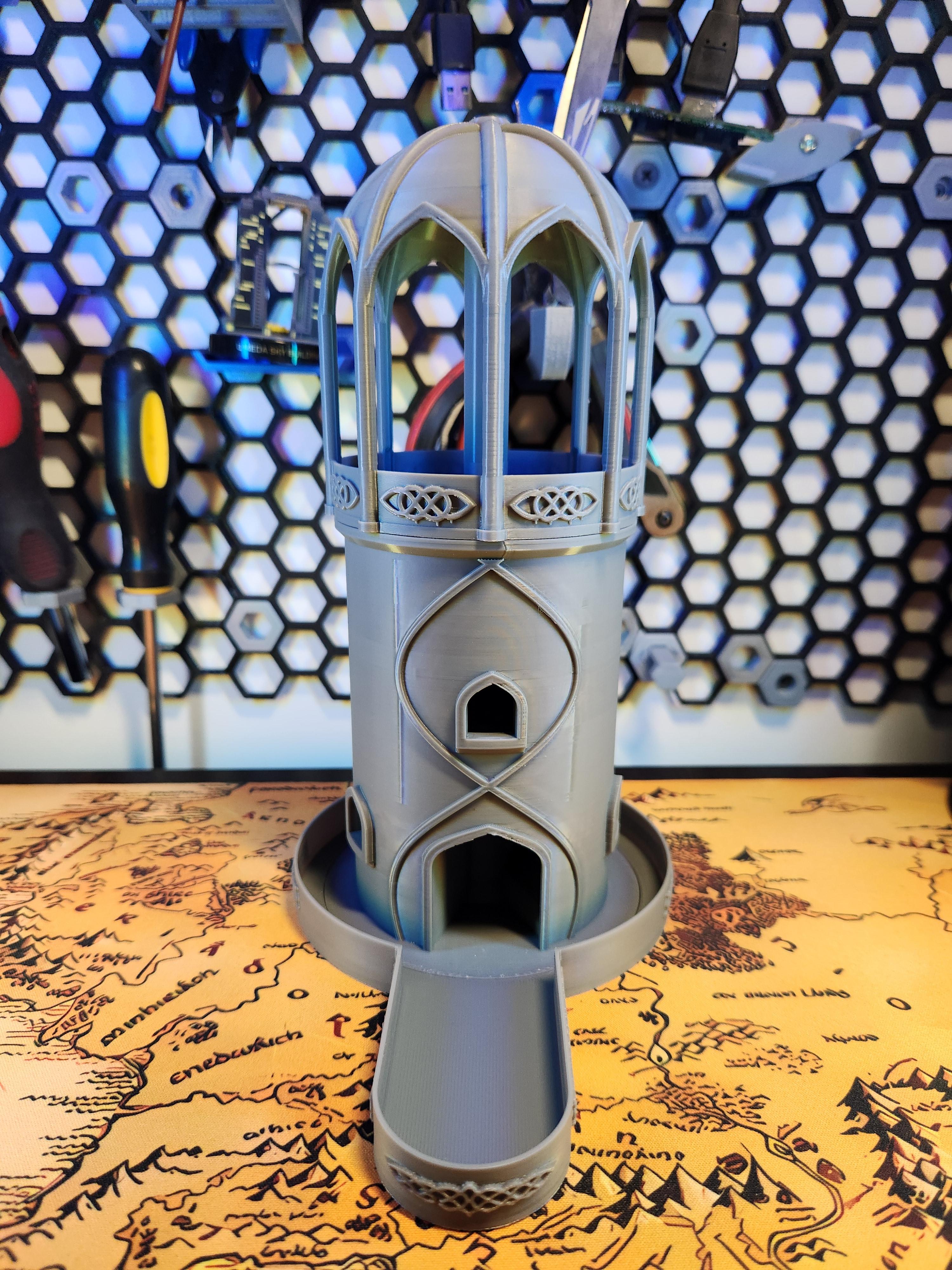 Elven-inspired dice tower 3d model