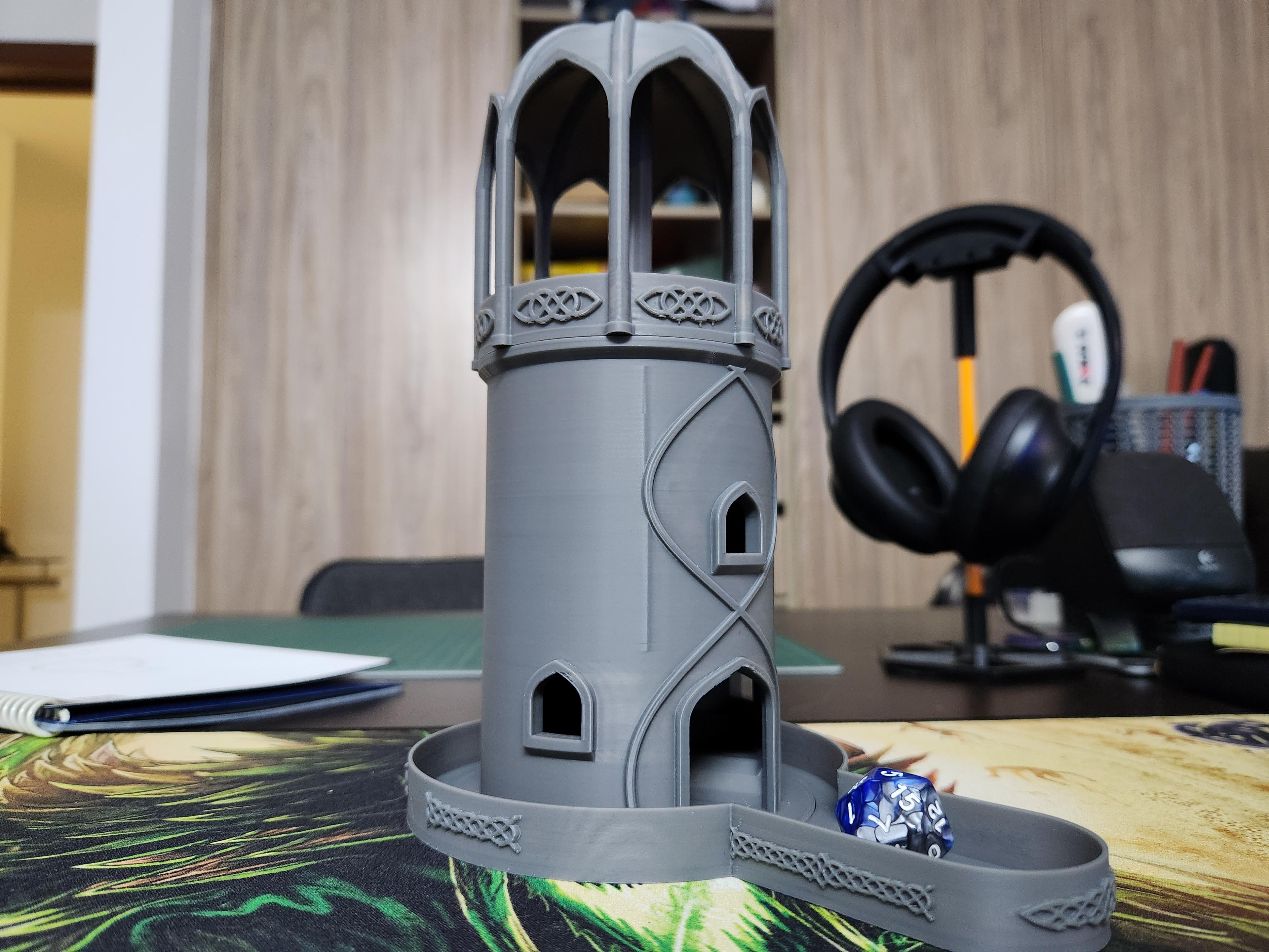 Elven-inspired dice tower 3d model