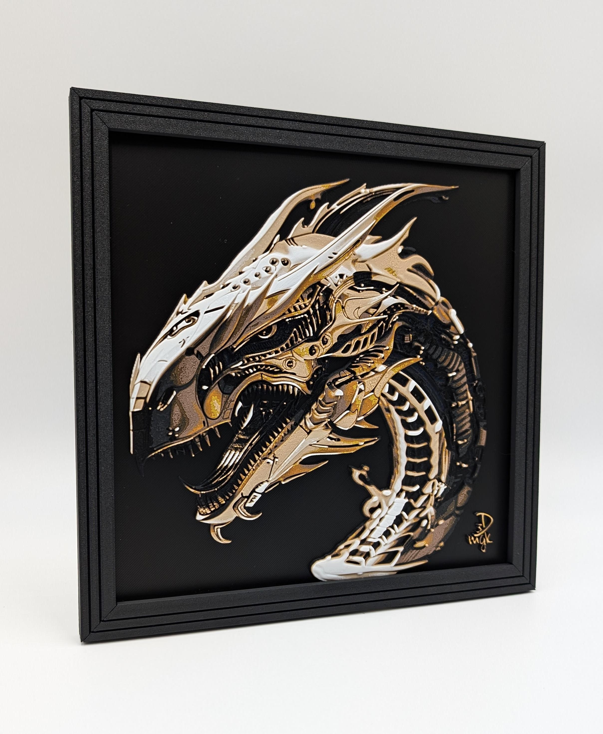 Steel Dragon - Hueforge Print 3d model
