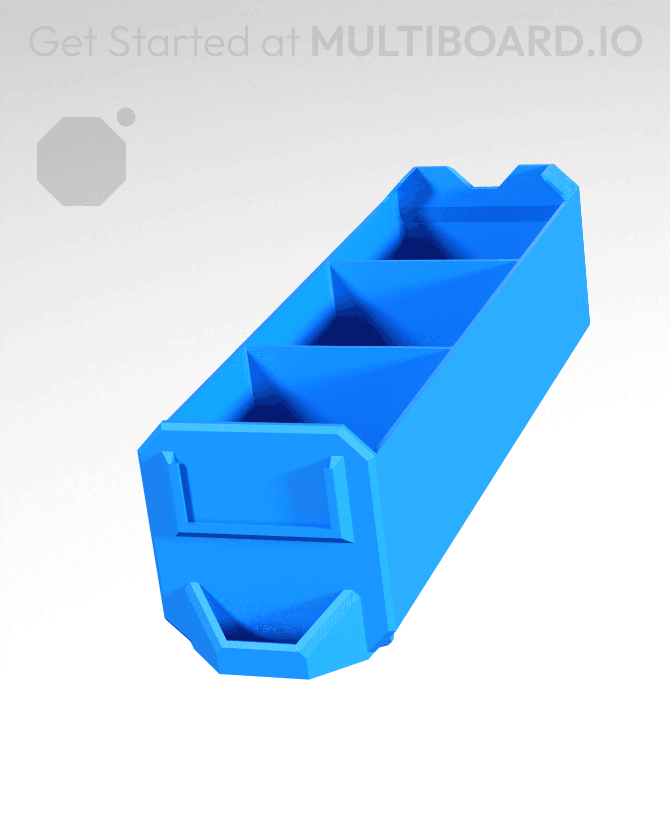 1x1x3-Deep - Grid Divided - Multibin Simple Drawer 3d model