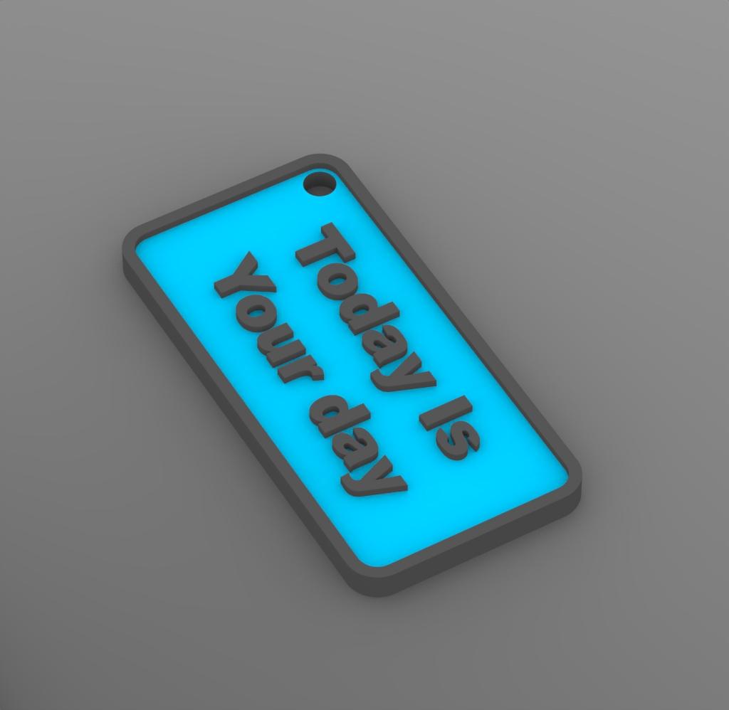 quote keychain 3d model