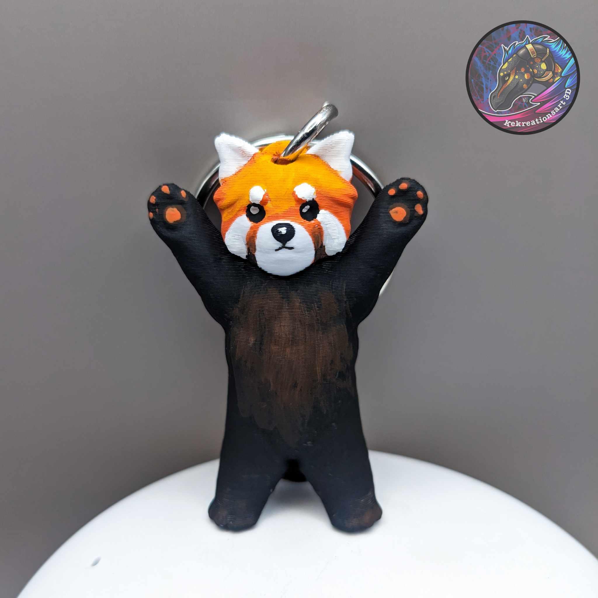 Red Panda Keychain 3d model