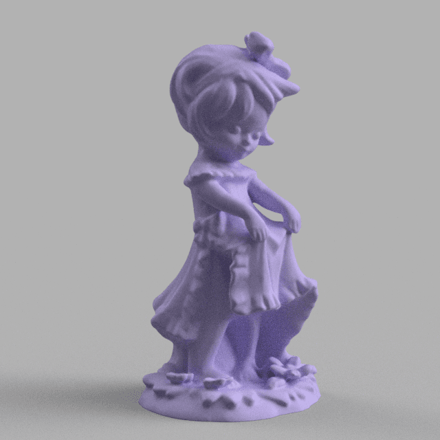 Girl flower 3d model