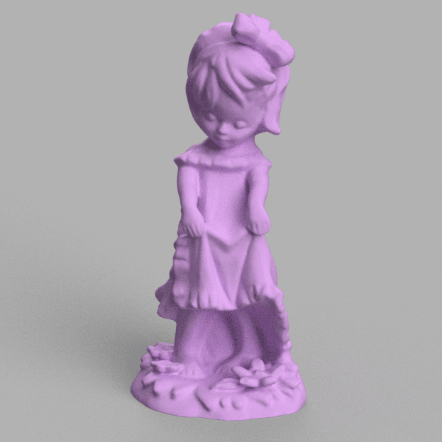 Girl flower 3d model