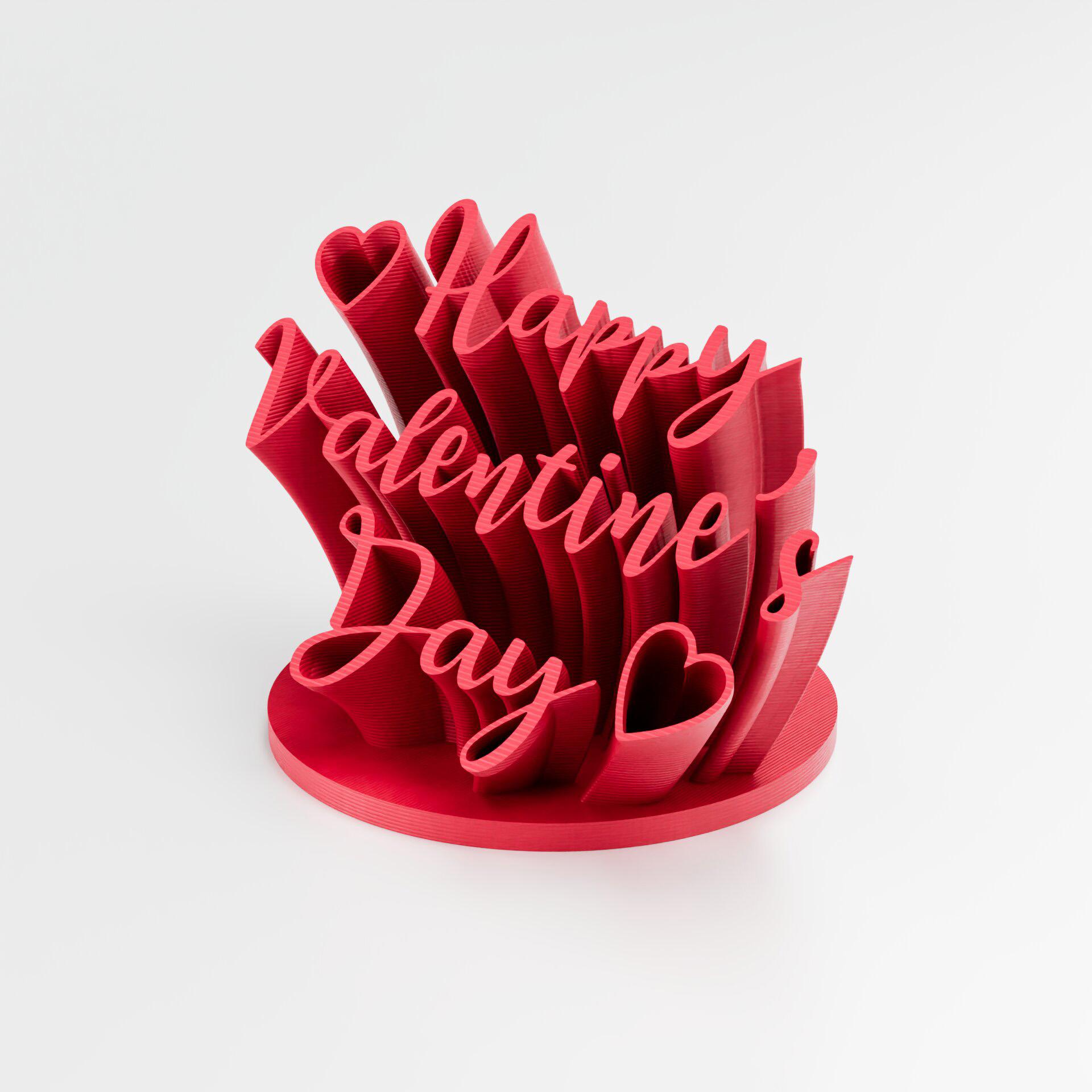 Décoration Romantique 3D 'Happy Valentine's Day'  3d model