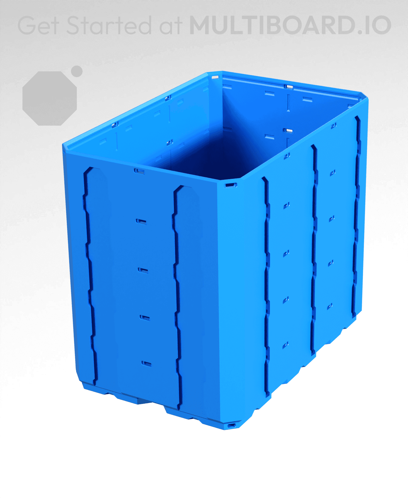 2x3x2.5 - Topped Multipoint Rail - Multibin Shell 3d model