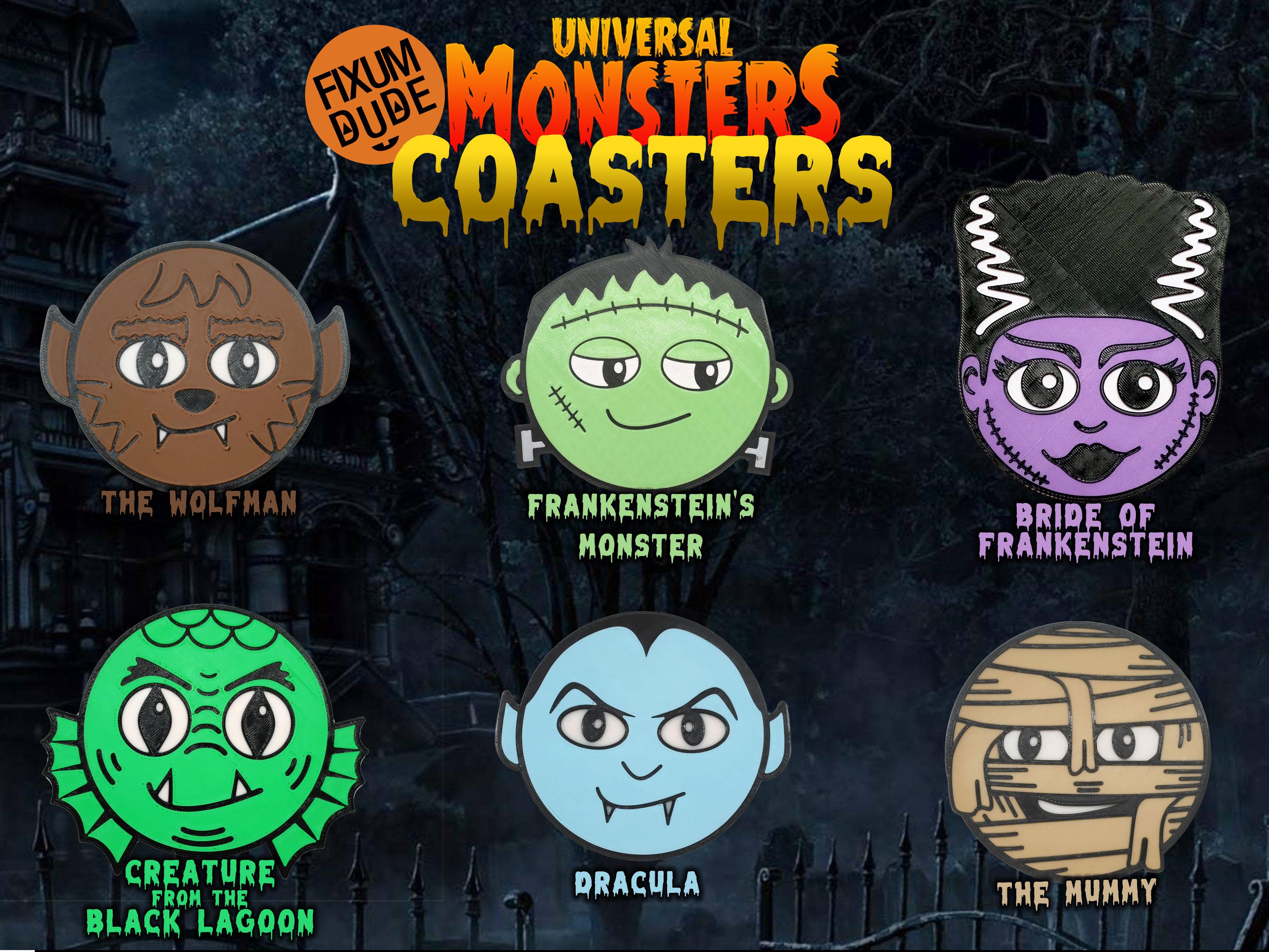 Universal Monsters Coasters - Bride Of Frankenstein 3d model