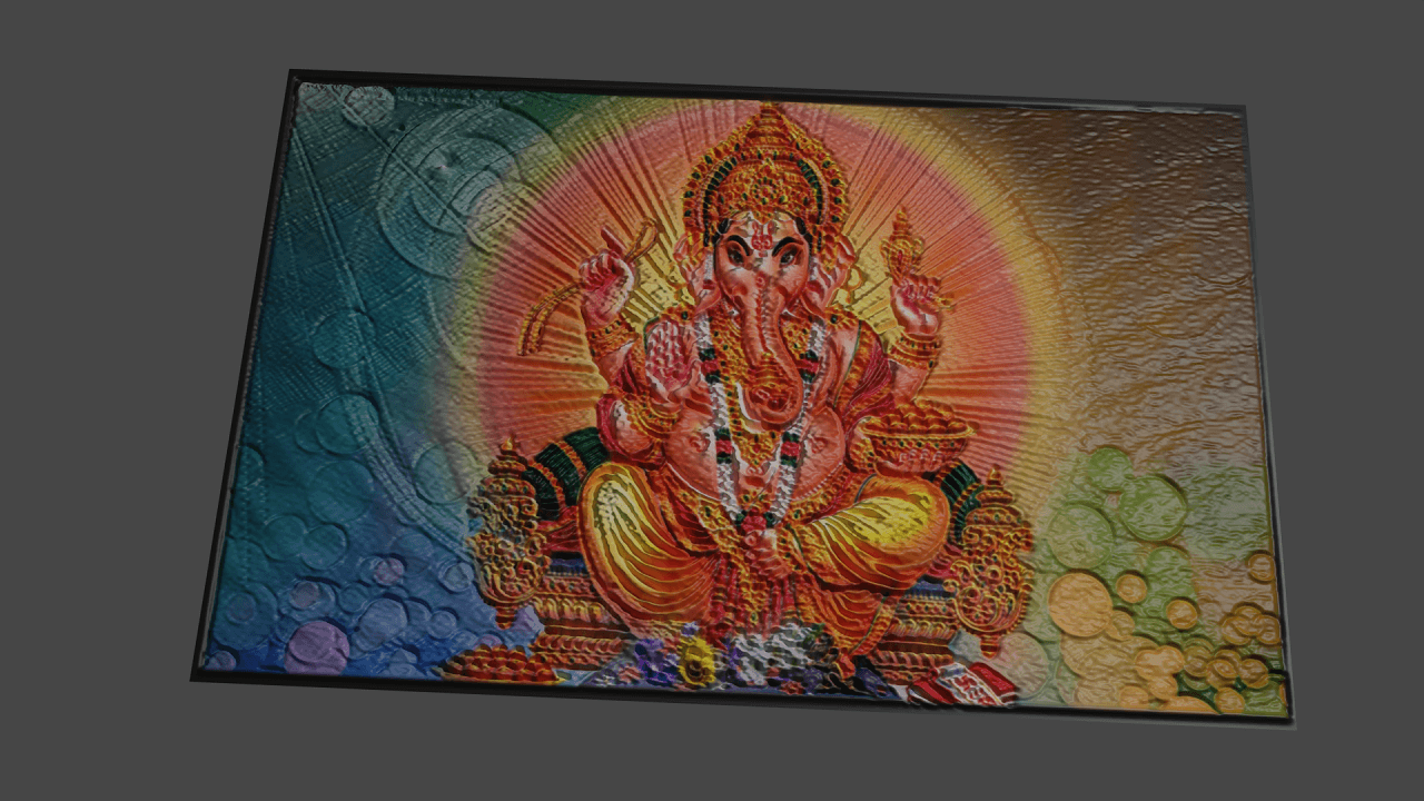 LORD GANESH RELIEF TILE 3d model