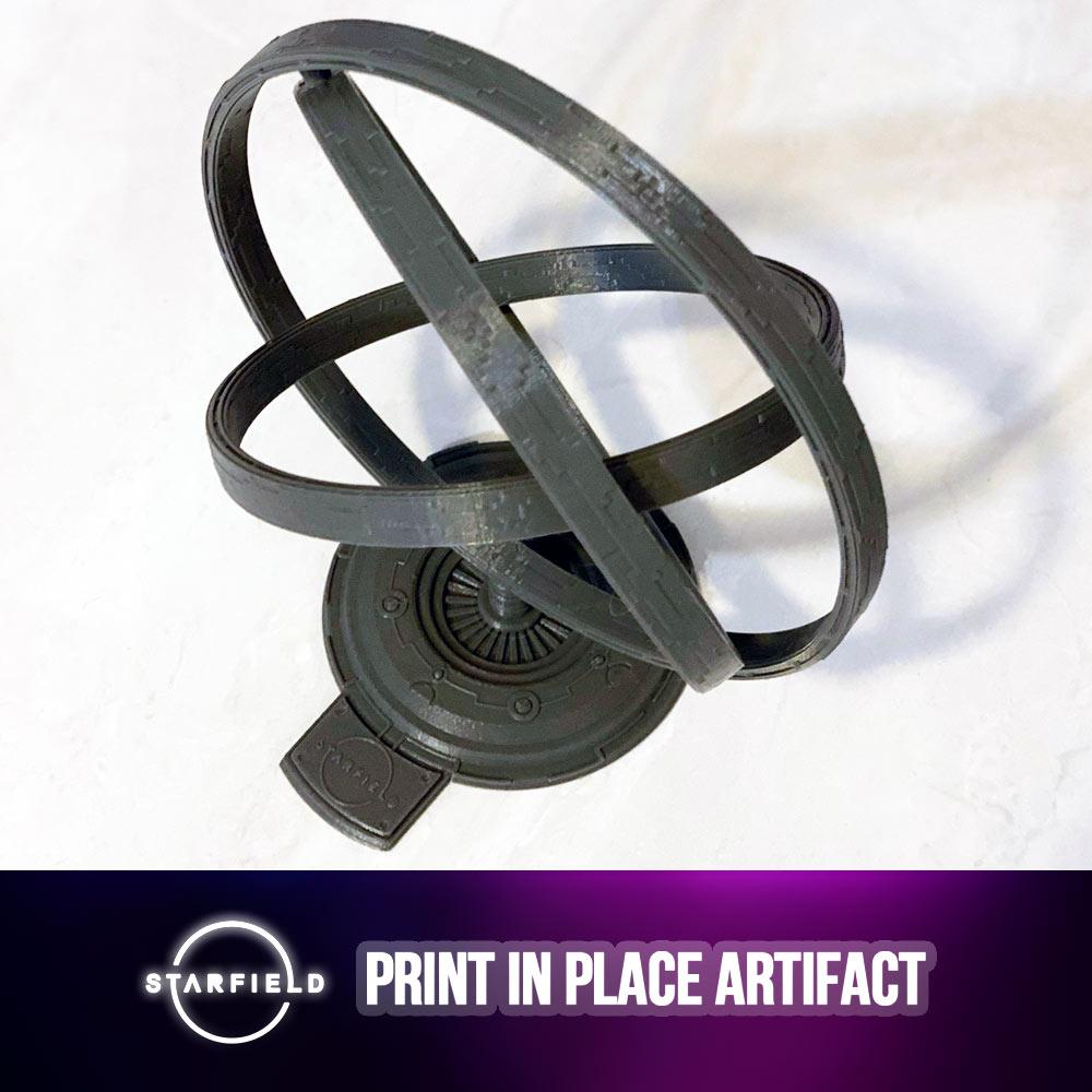 Starfield Artifact Spinner - Print in Place 3d model