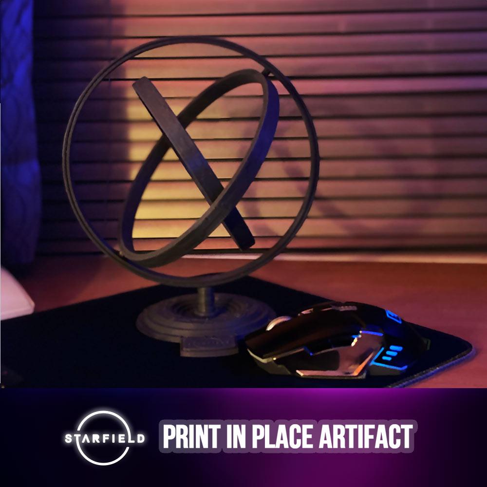 Starfield Artifact Spinner - Print in Place 3d model