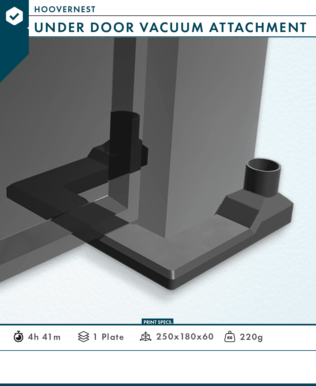 Under Door Vacuum Attachment - Hoovernest 3d model