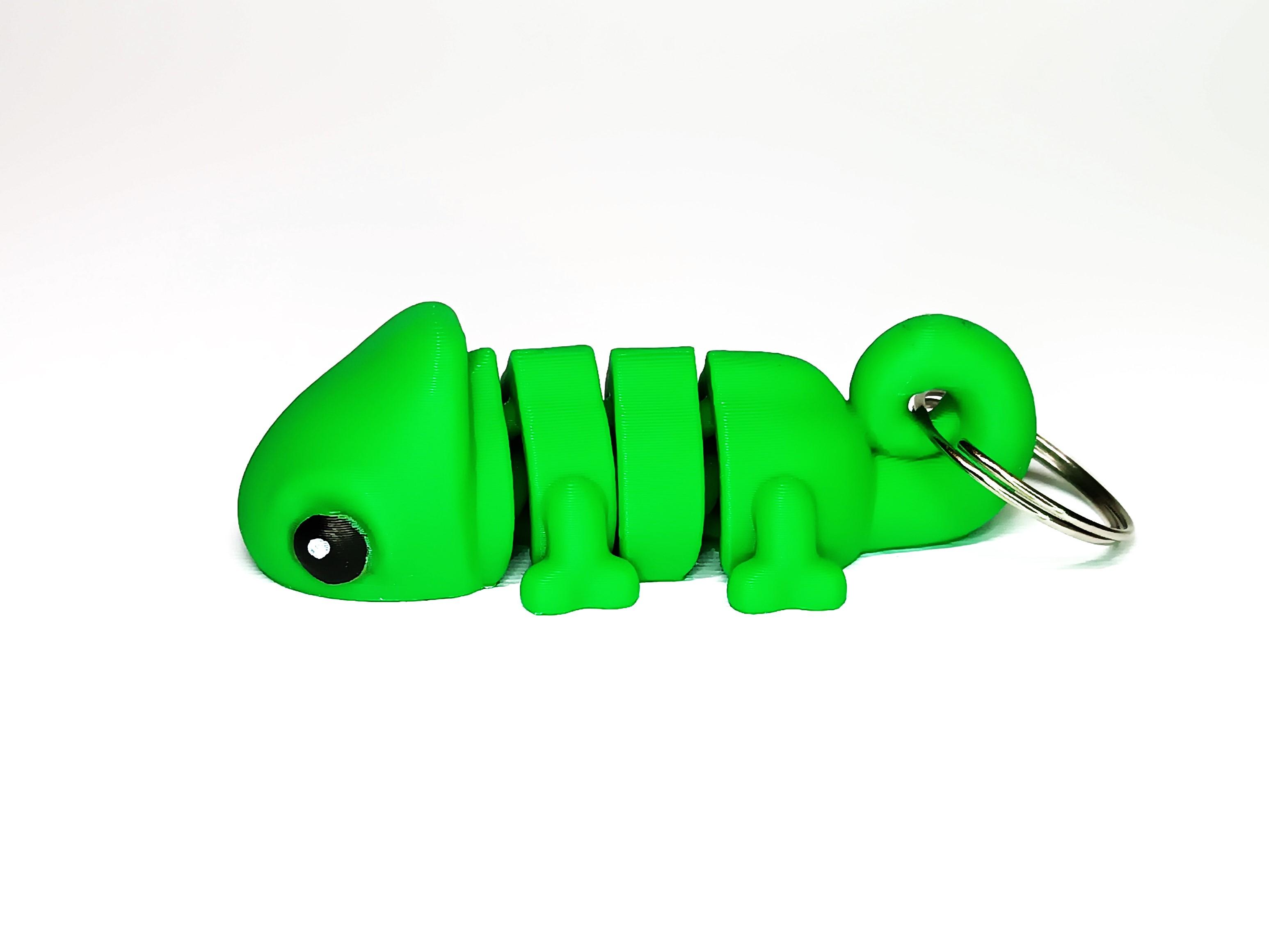 Cute Flexi Pets Chameleon (Keychain & Magnet) 3d model