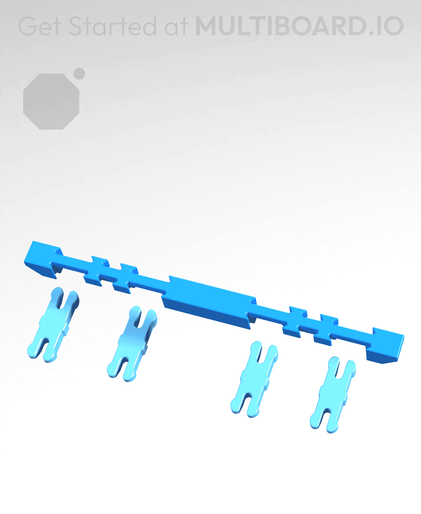 2L - Front - Drawer Base-To-Base Connector 3d model