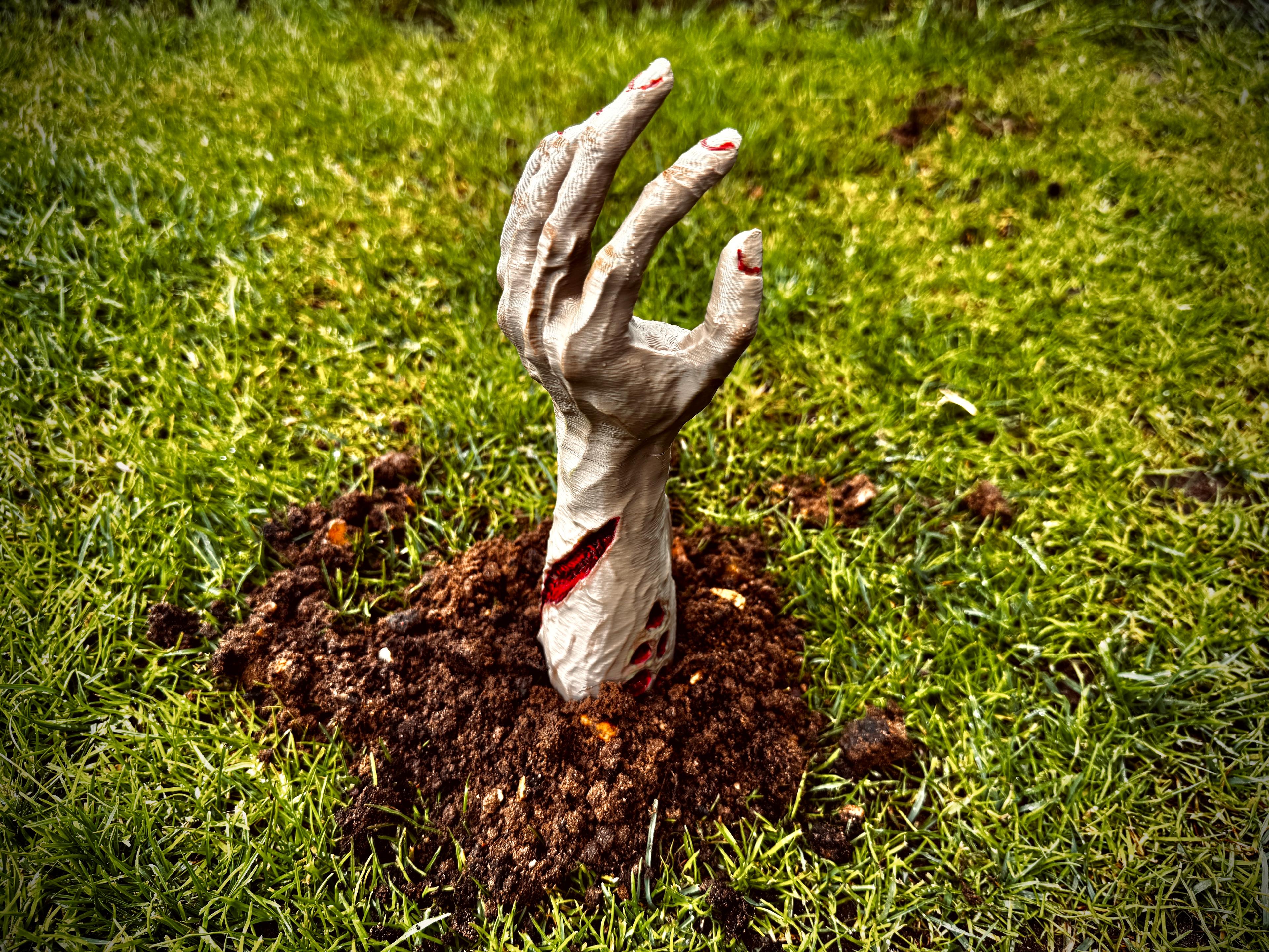 zombie arm garden stake 3d model