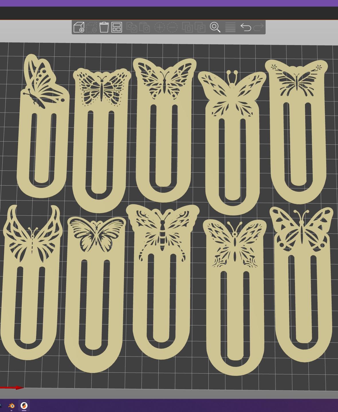 Butterfly Bookmarks 3d model