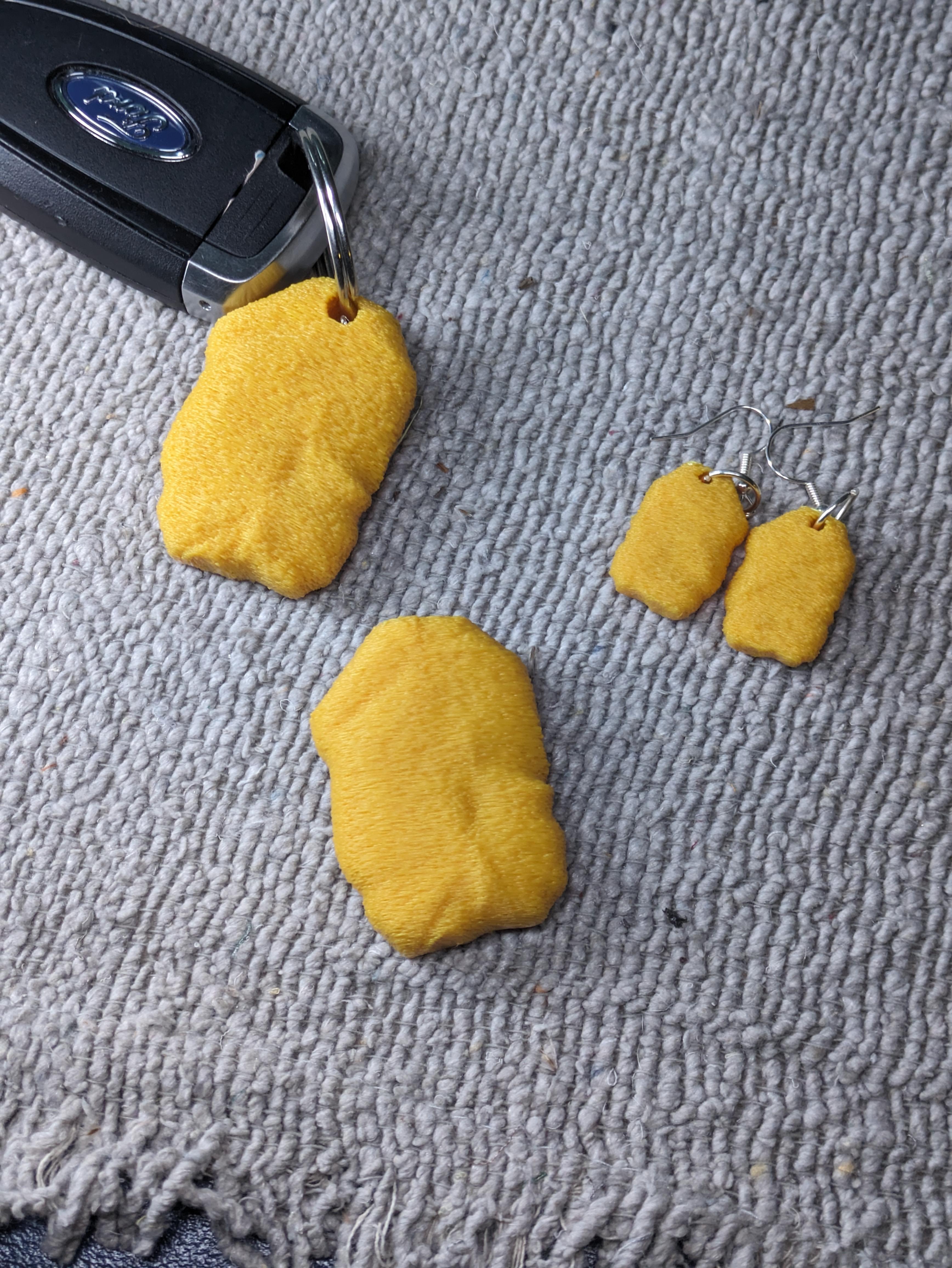 Chicken Nugget Keychain 3d model