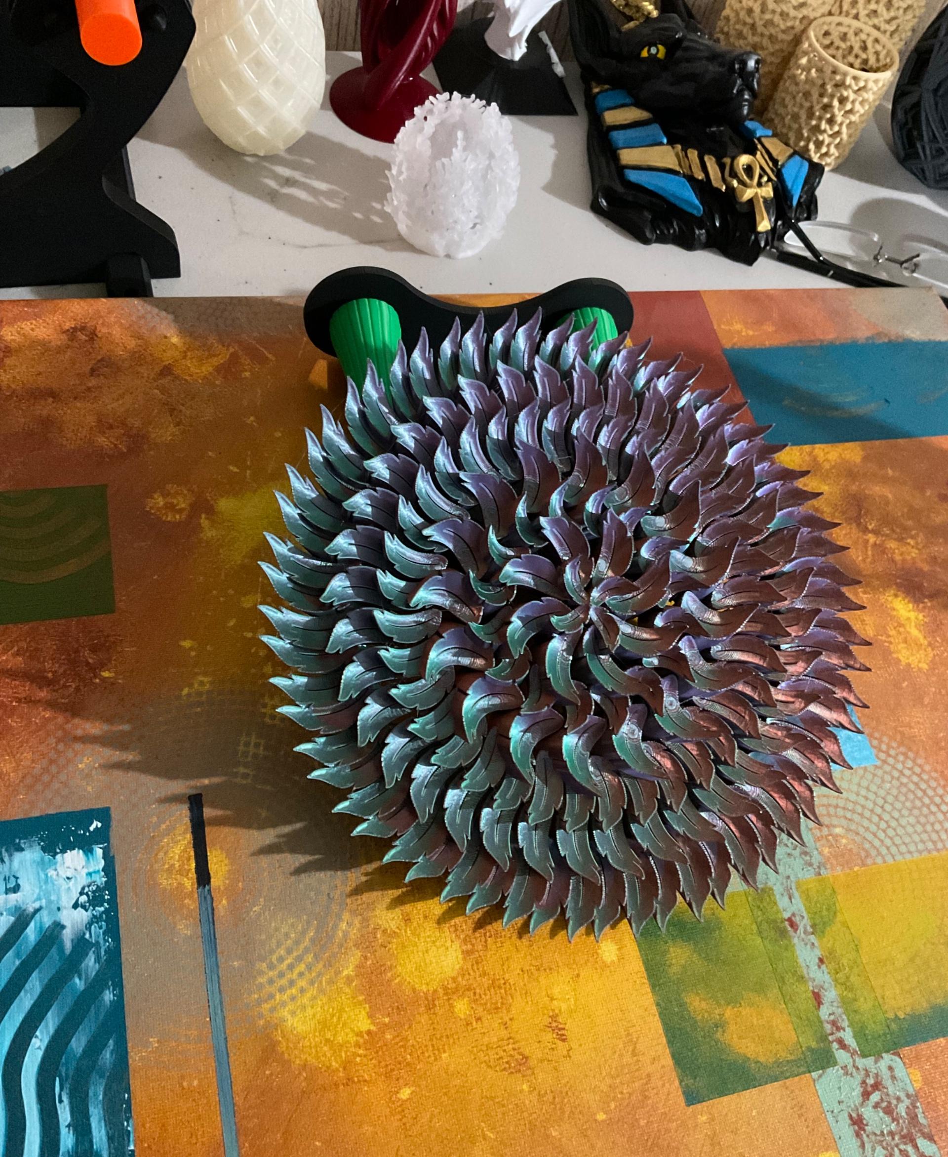 Feathers  Artwork - Inland Mystic Silk (copper purple green) angle 1 - 3d model