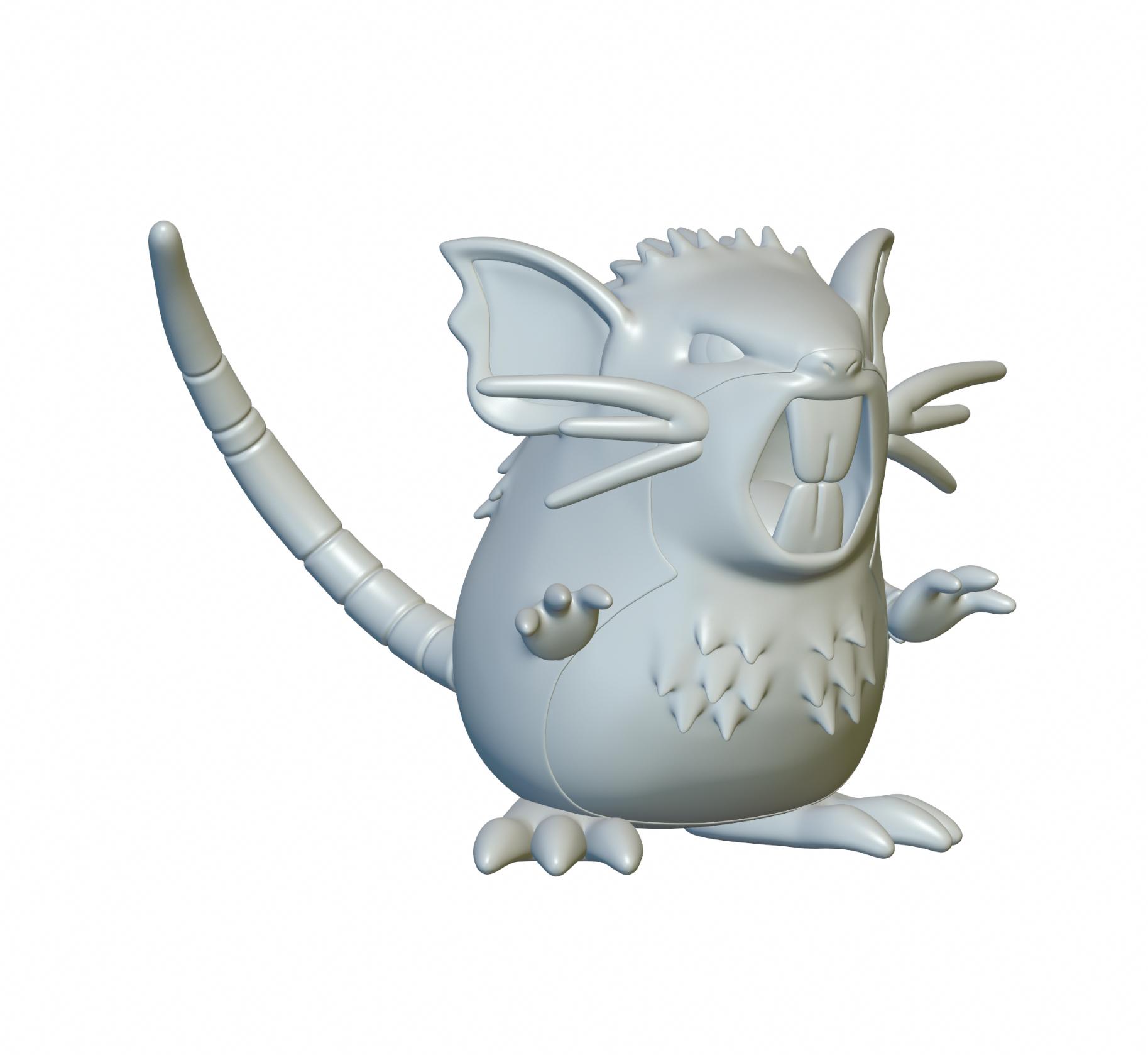 Pokemon Raticate #20 - Optimized for 3D Printing  3d model