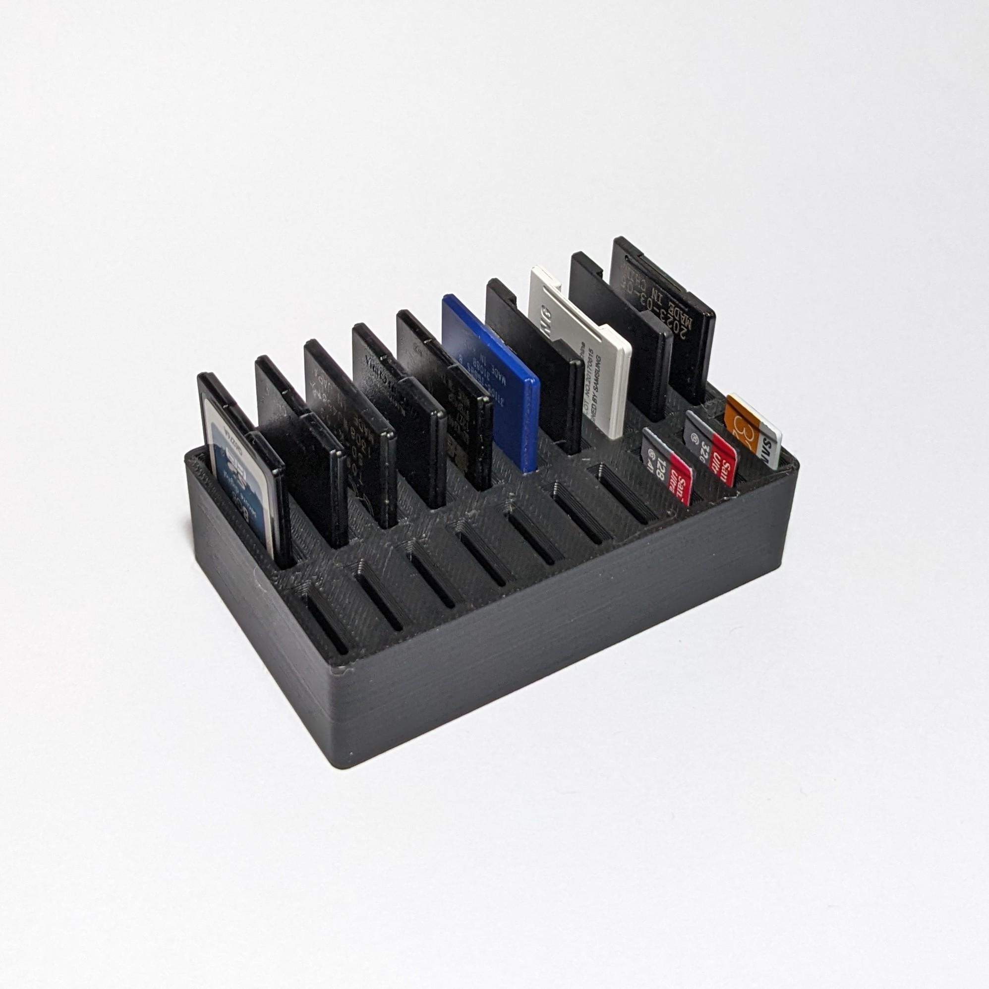 SD and micro SD card holder collection 3d model