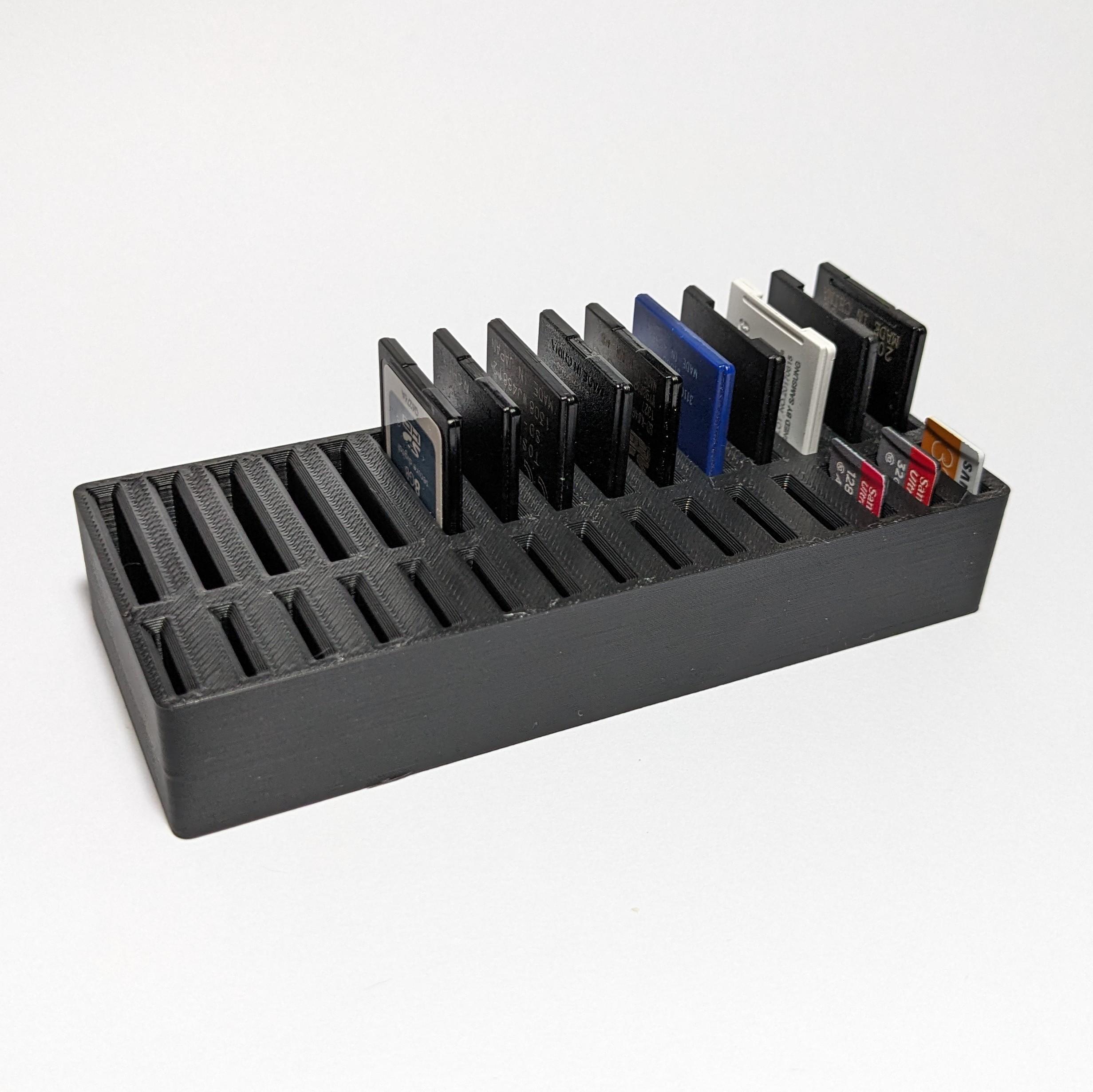 SD and micro SD card holder collection 3d model