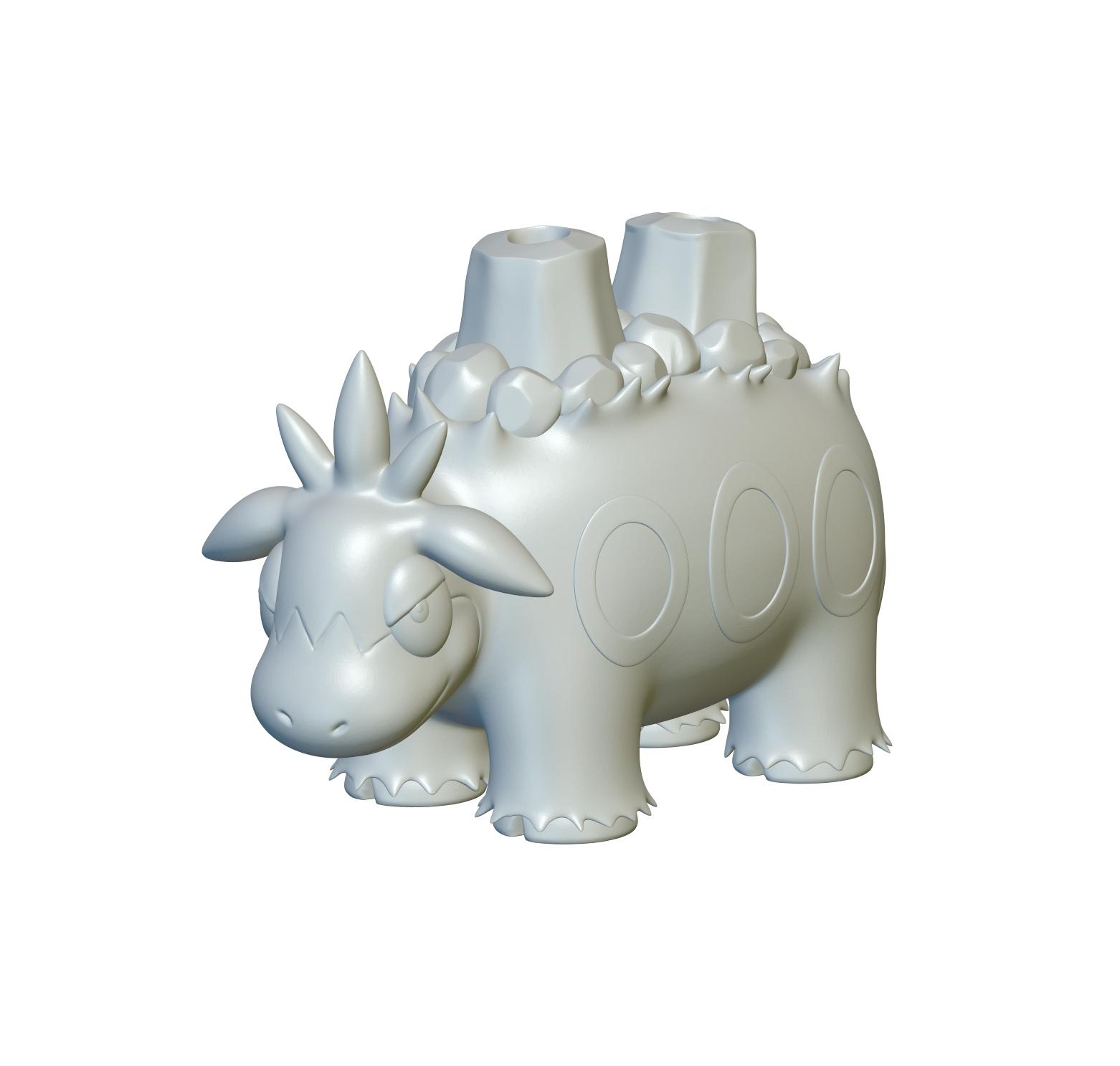 Pokemon Camerupt #323 - Optimized for 3D Printing 3d model