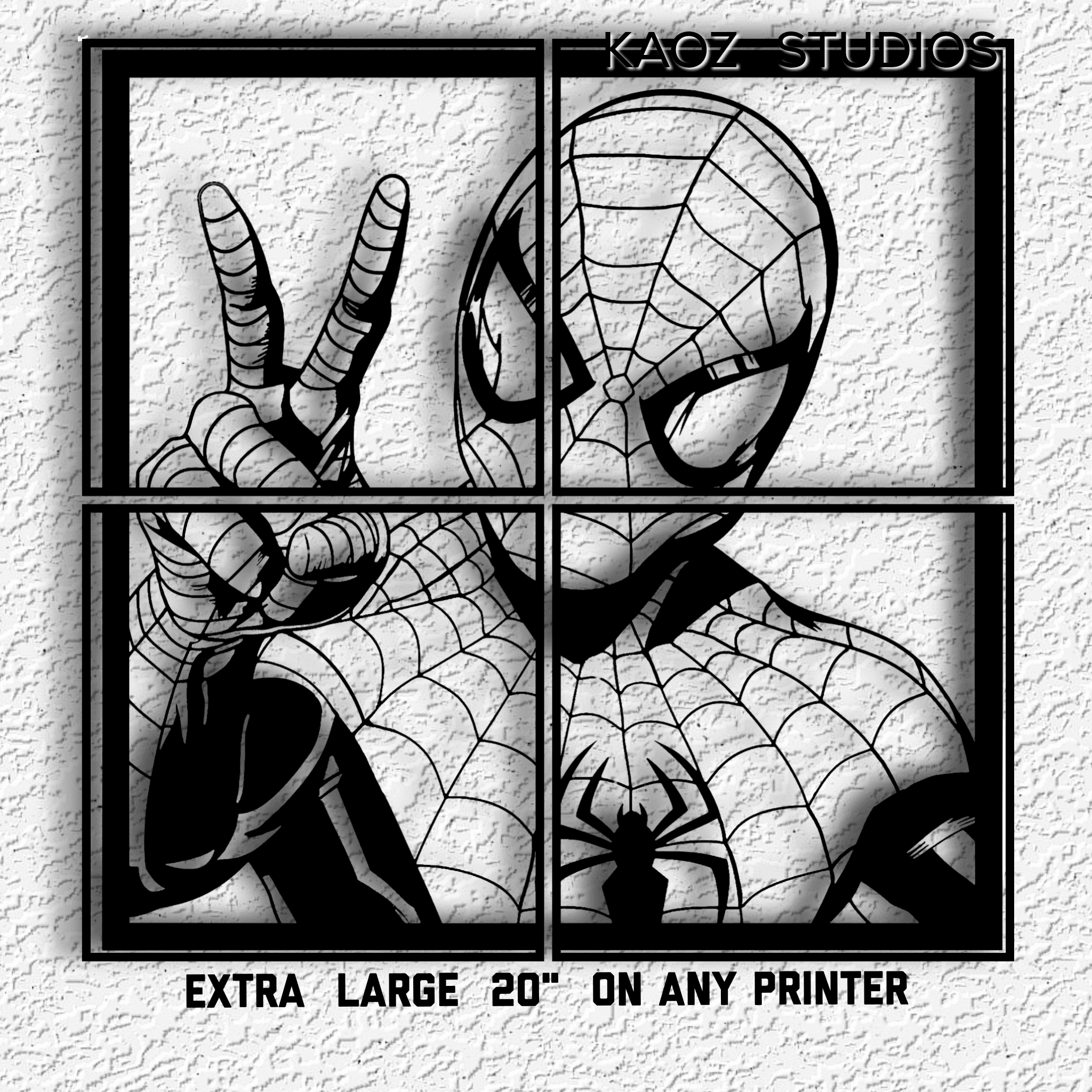 EXTRA LARGE spiderman wall art spider man wall decor spidey decoration 3d model