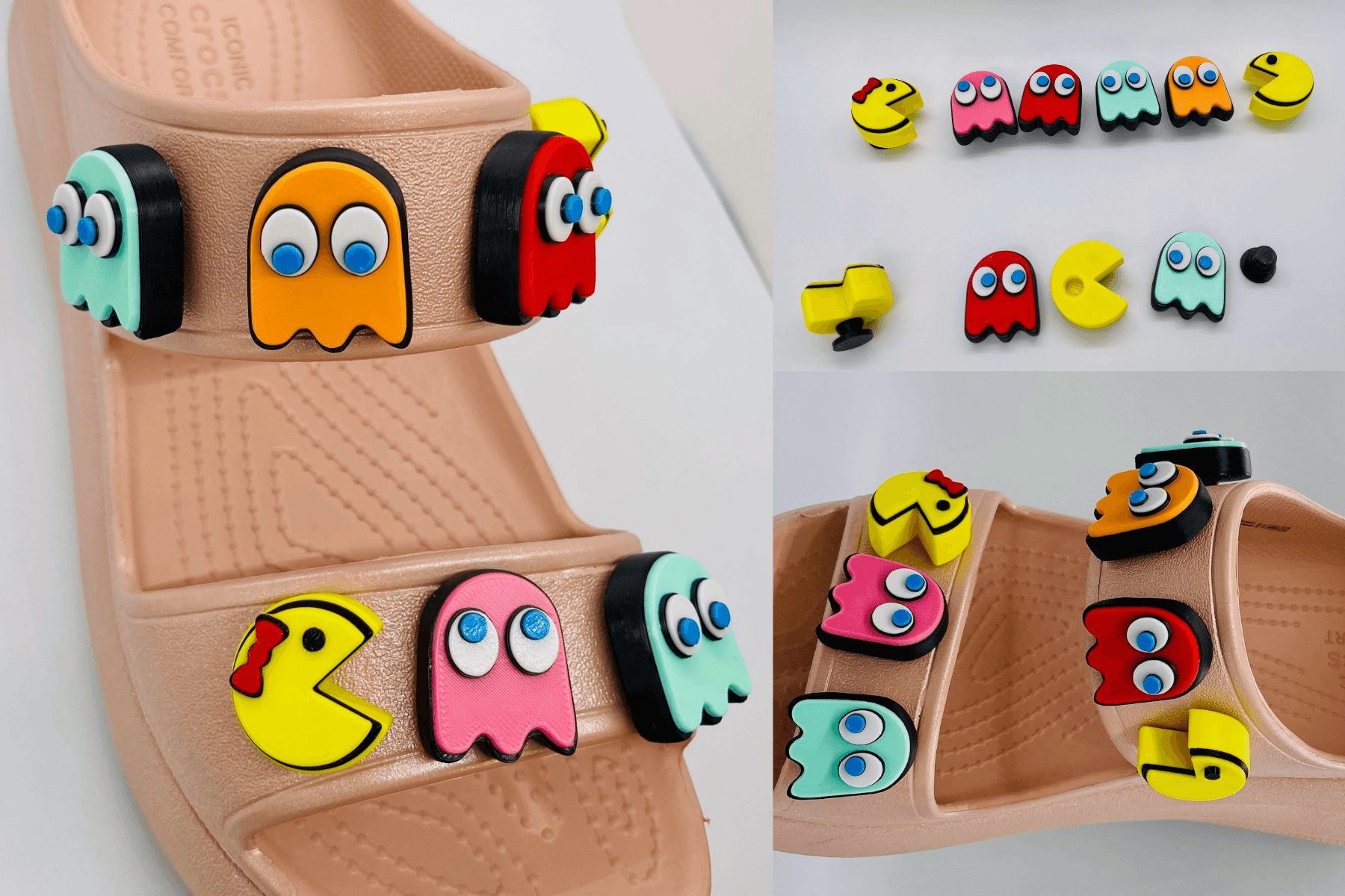 Pac-Man & Ms. Pac-Man Shoe Charms 3d model