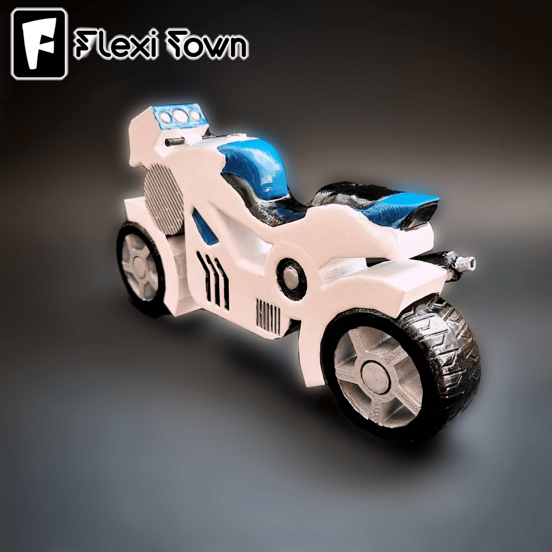 Flexi Print-in-Place Bike Rider and Bike 3d model