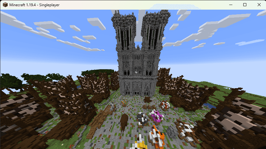 Minecraft Notre Dame Cathedral 3d model
