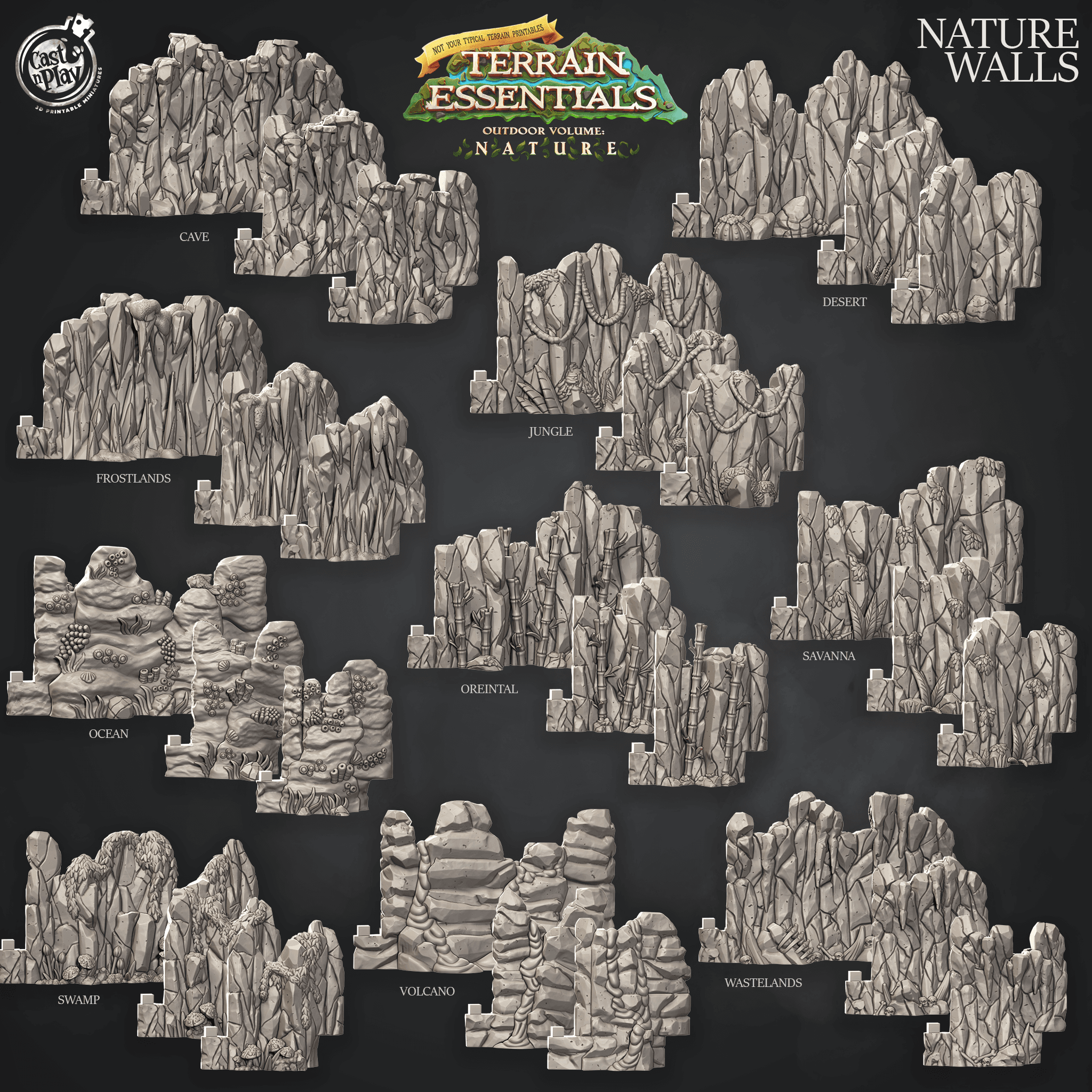 Nature Walls Set (Pre 3d model