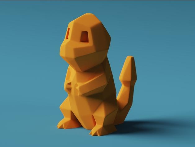 Low-Poly Charmander - Remastered 3d model