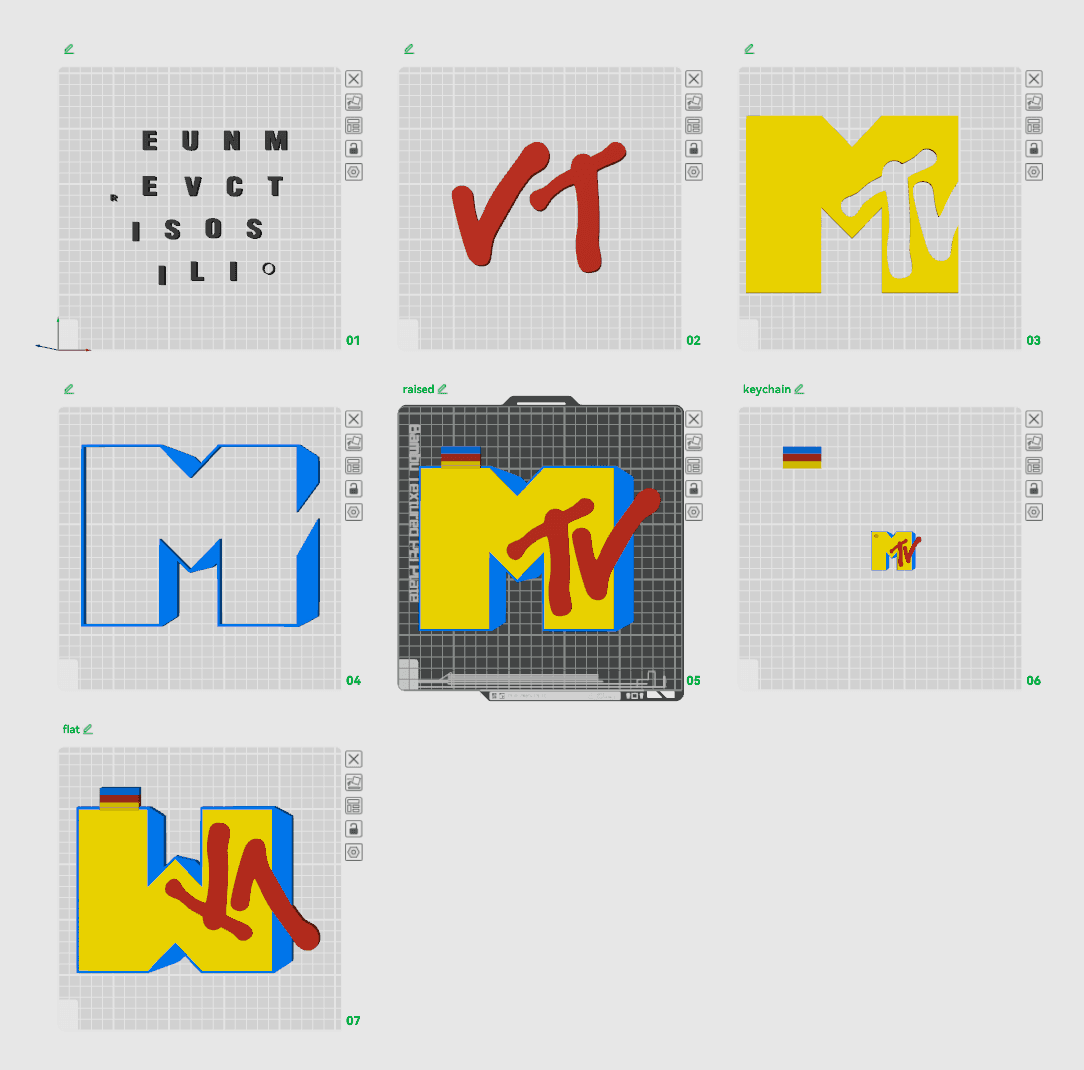 MTV Logo & Keychain 3d model