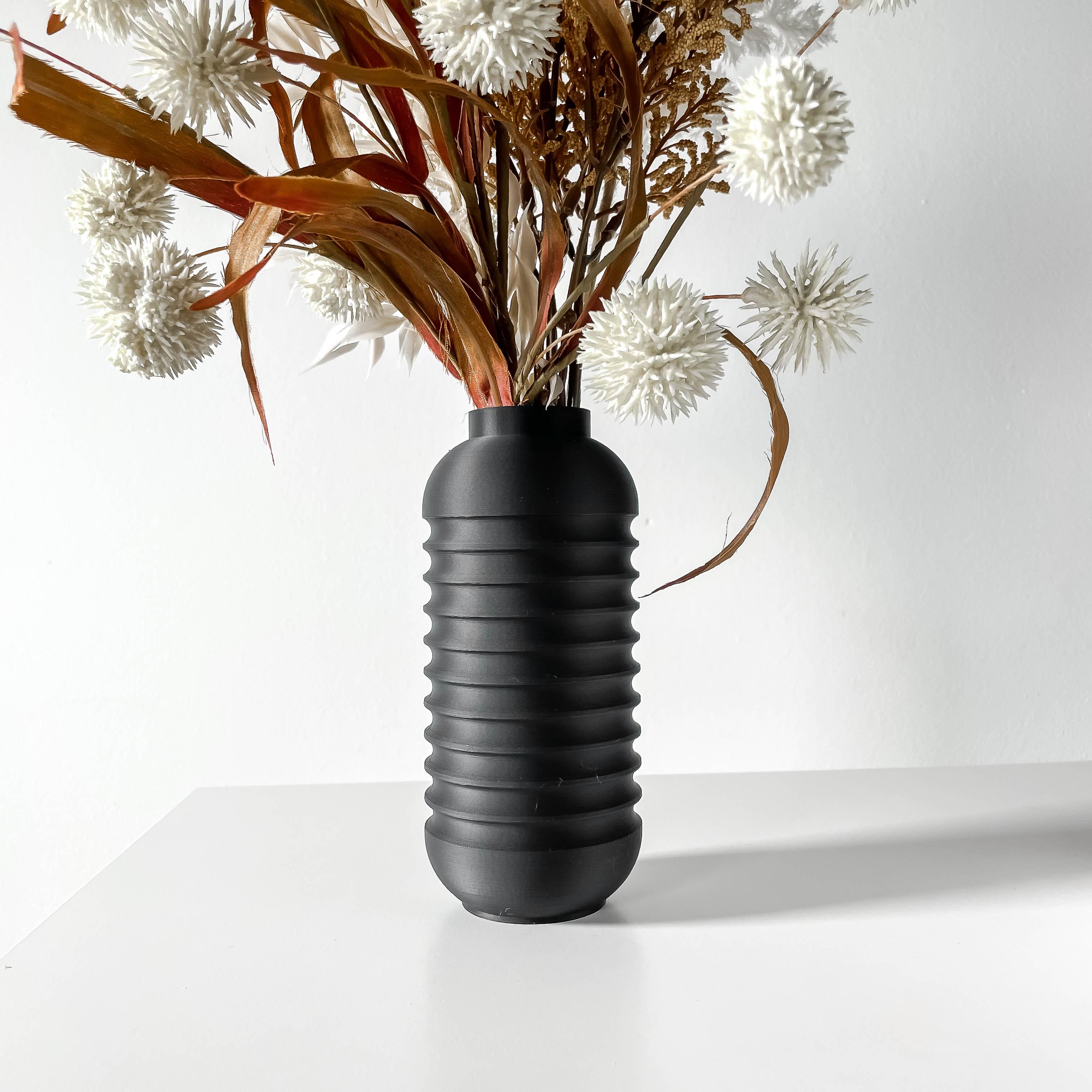 The Vano Vase, Modern and Unique Home Decor for Dried and Preserved Flower Arrangement  | STL File 3d model