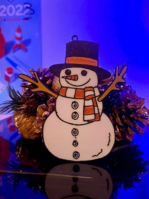 Snowman Tree ornament - multicolor 3d model