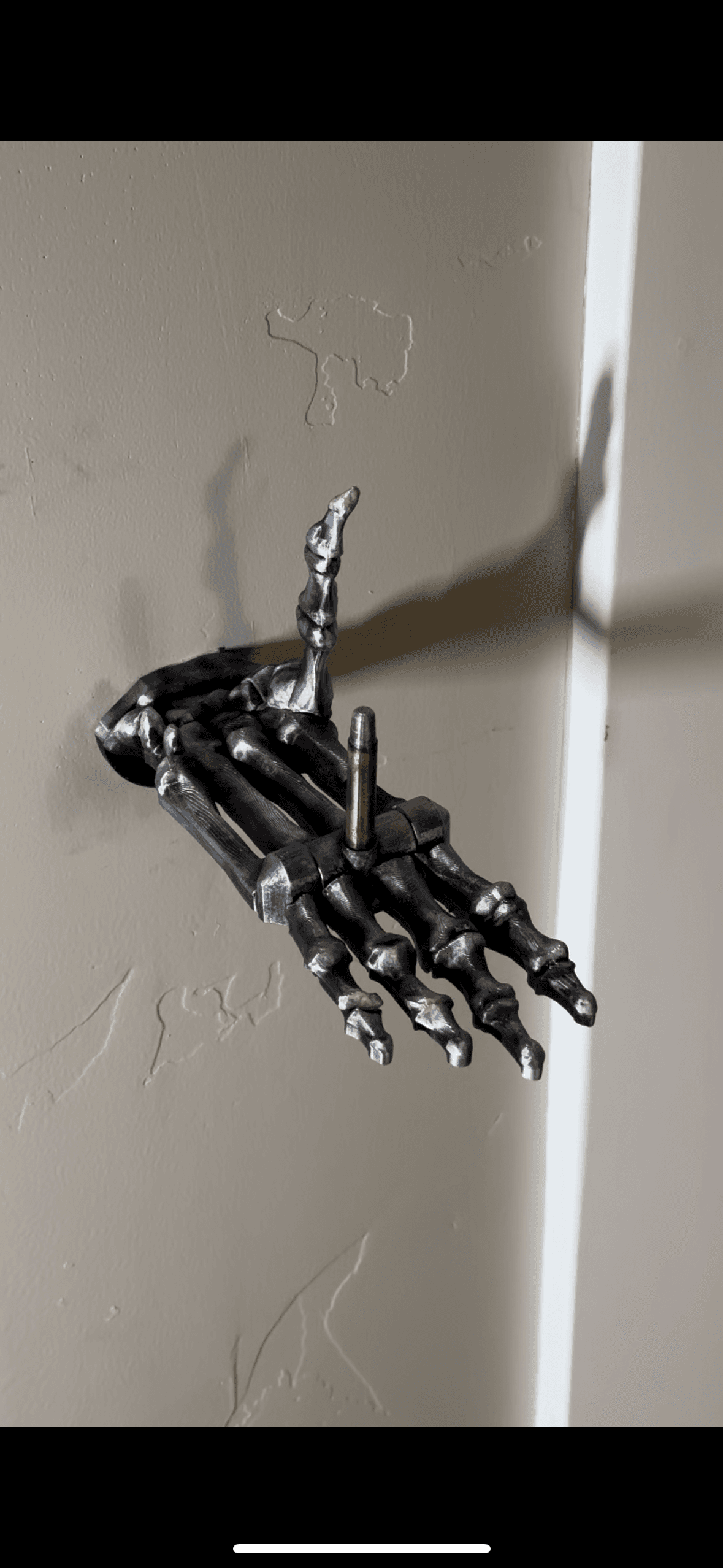 Plant Watering Revolver and Skeleton Hand 3d model