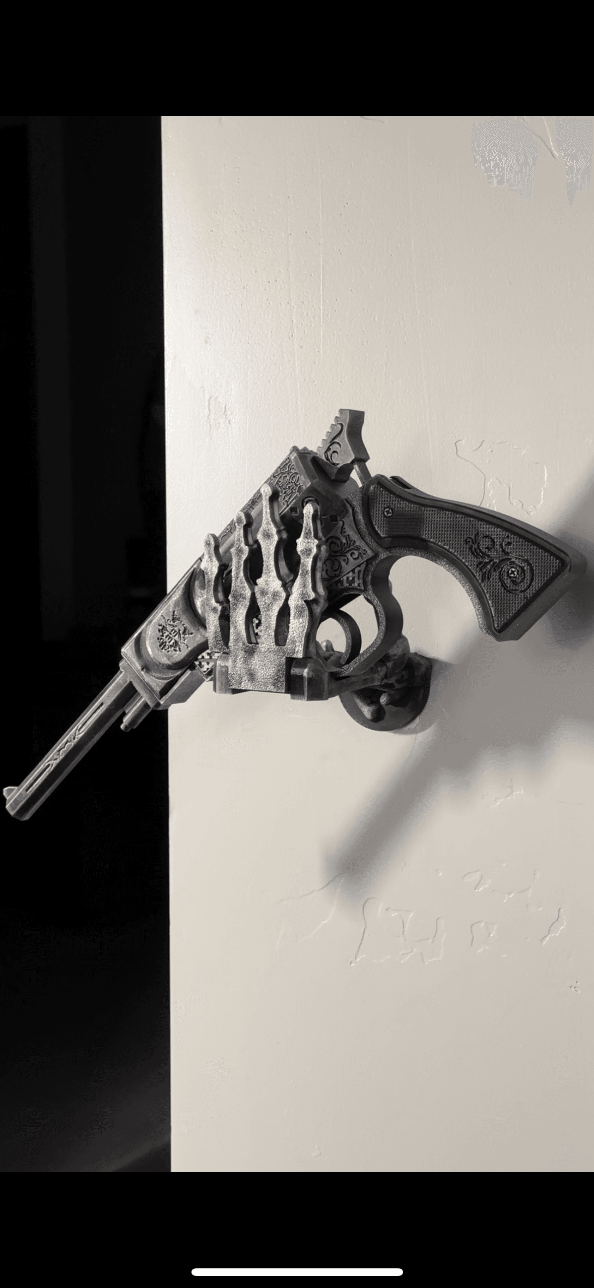 Plant Watering Revolver and Skeleton Hand 3d model