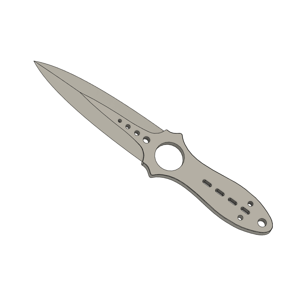 CS:GO Skeleton Knife 3d model