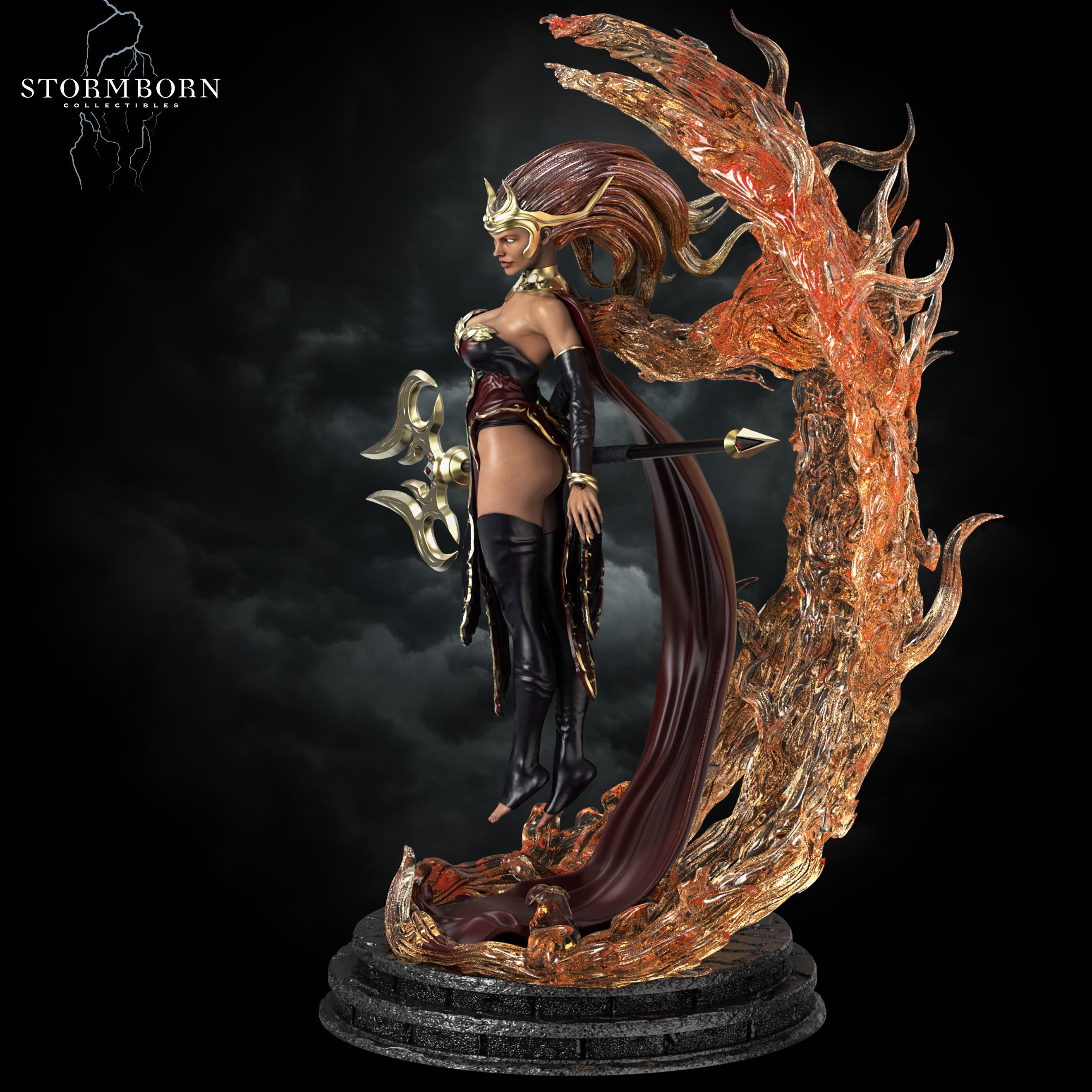 (75mm) Lorna, Goddess of Flame 3d model