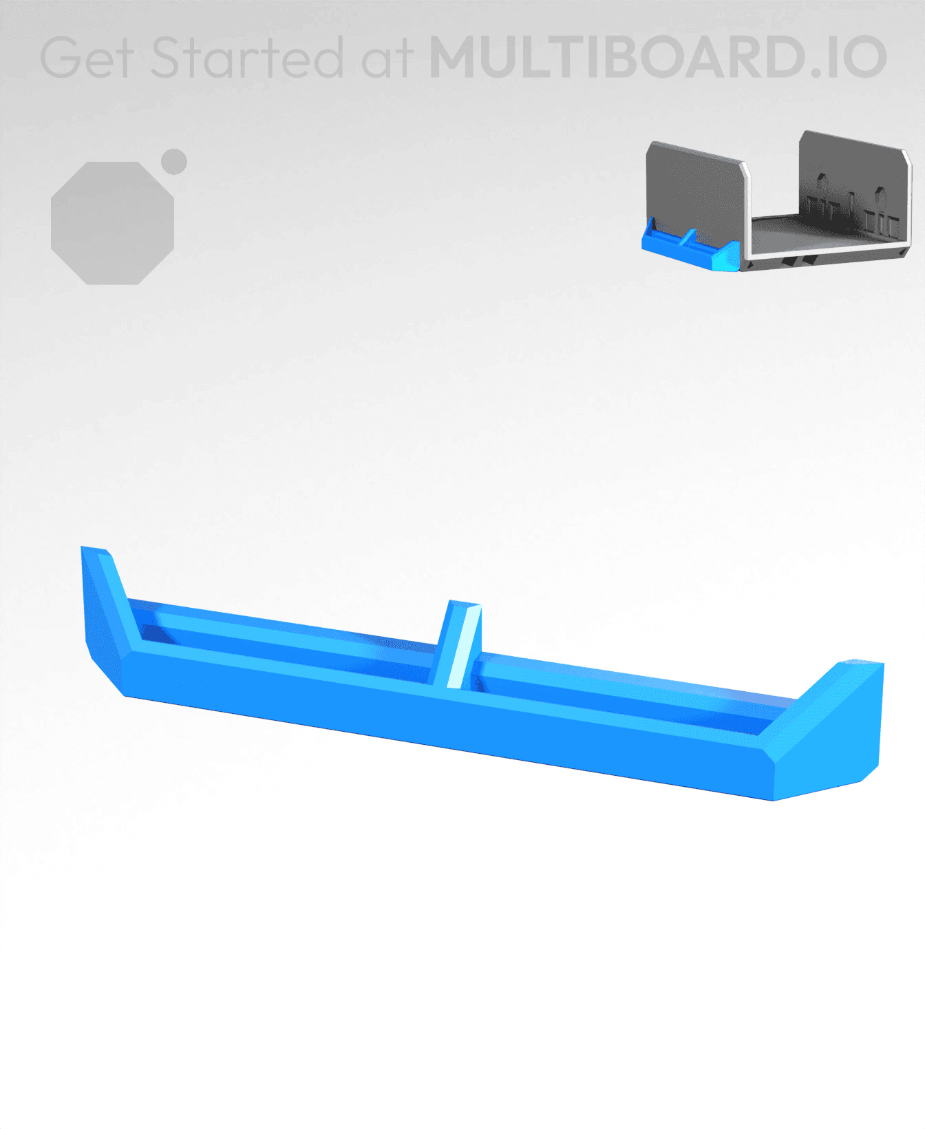 2L - Multibin Drawer Handle 3d model