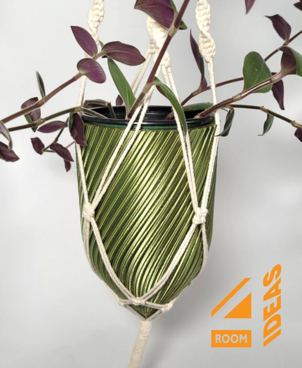 Bullet Planter Pot 3 - hanging planter + stands 3d model