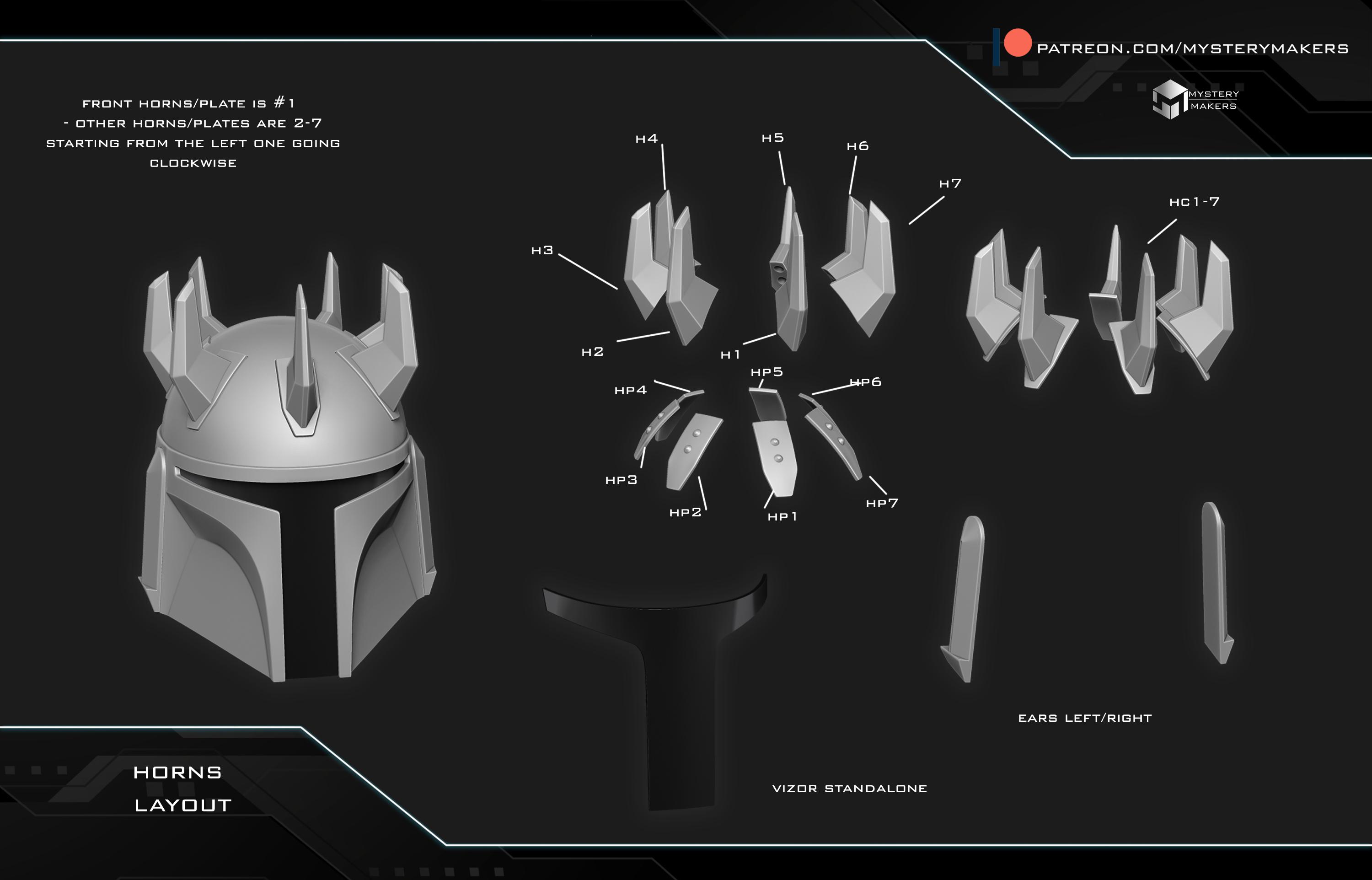 The Mandalorian Supercommando helmet 3d model