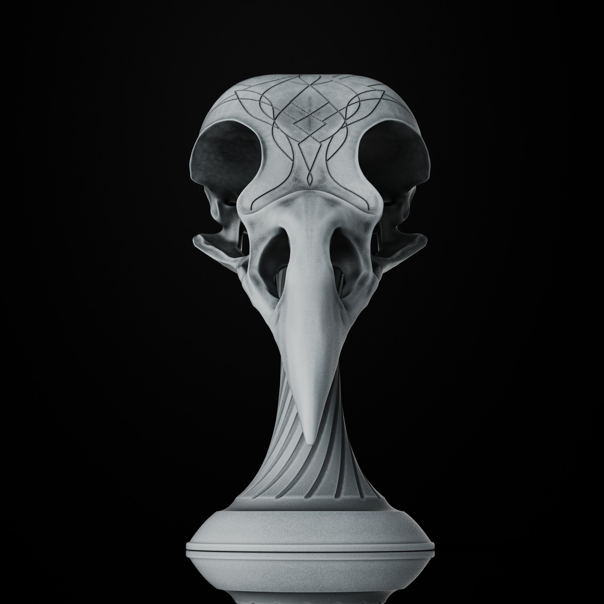 Crow Skull (Pre-Supported) 3d model