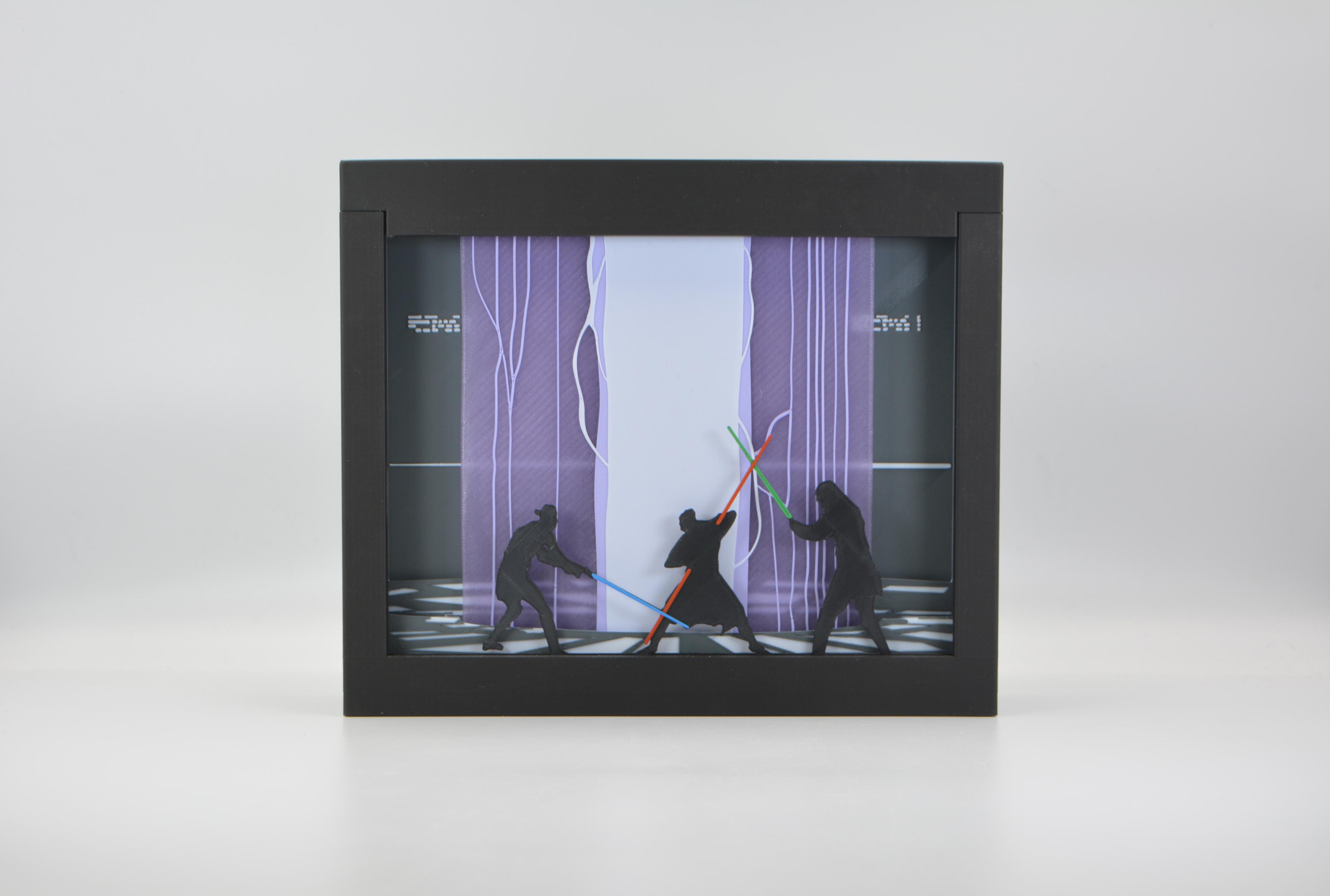 Star Wars Duel in Theed Shadow Box 3d model