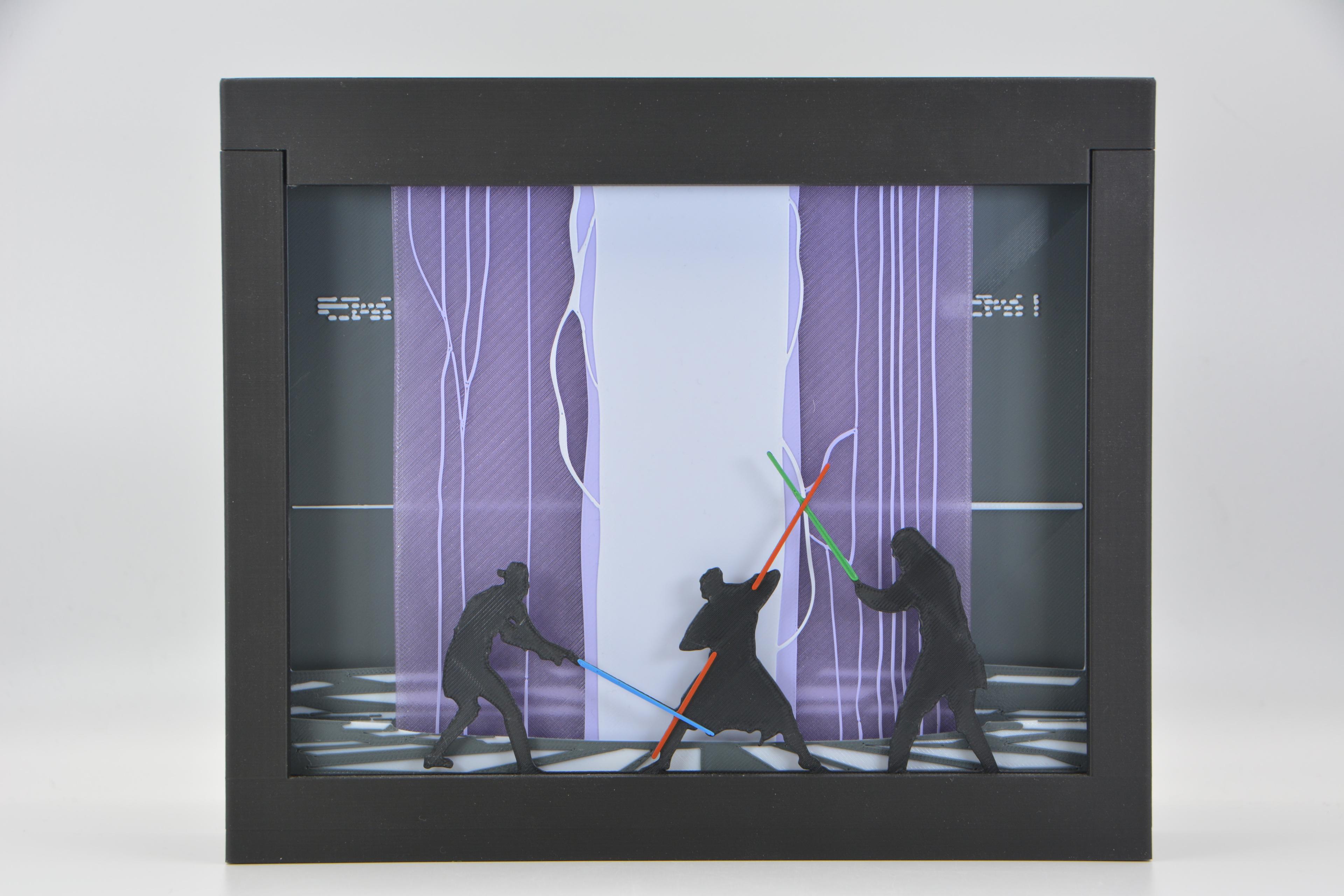 Star Wars Duel in Theed Shadow Box 3d model