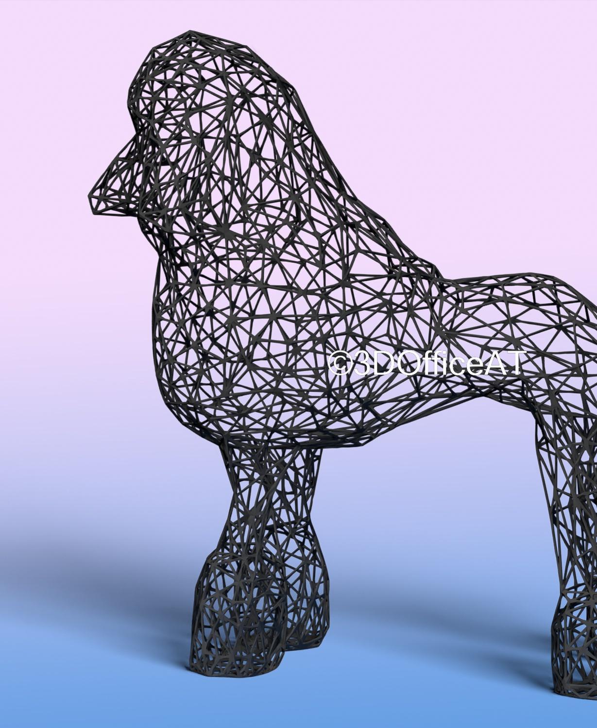 Poodle Wire Art 3d model