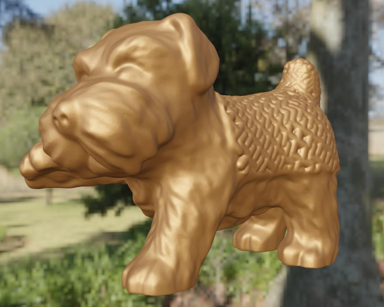 Free dog x2 3d model