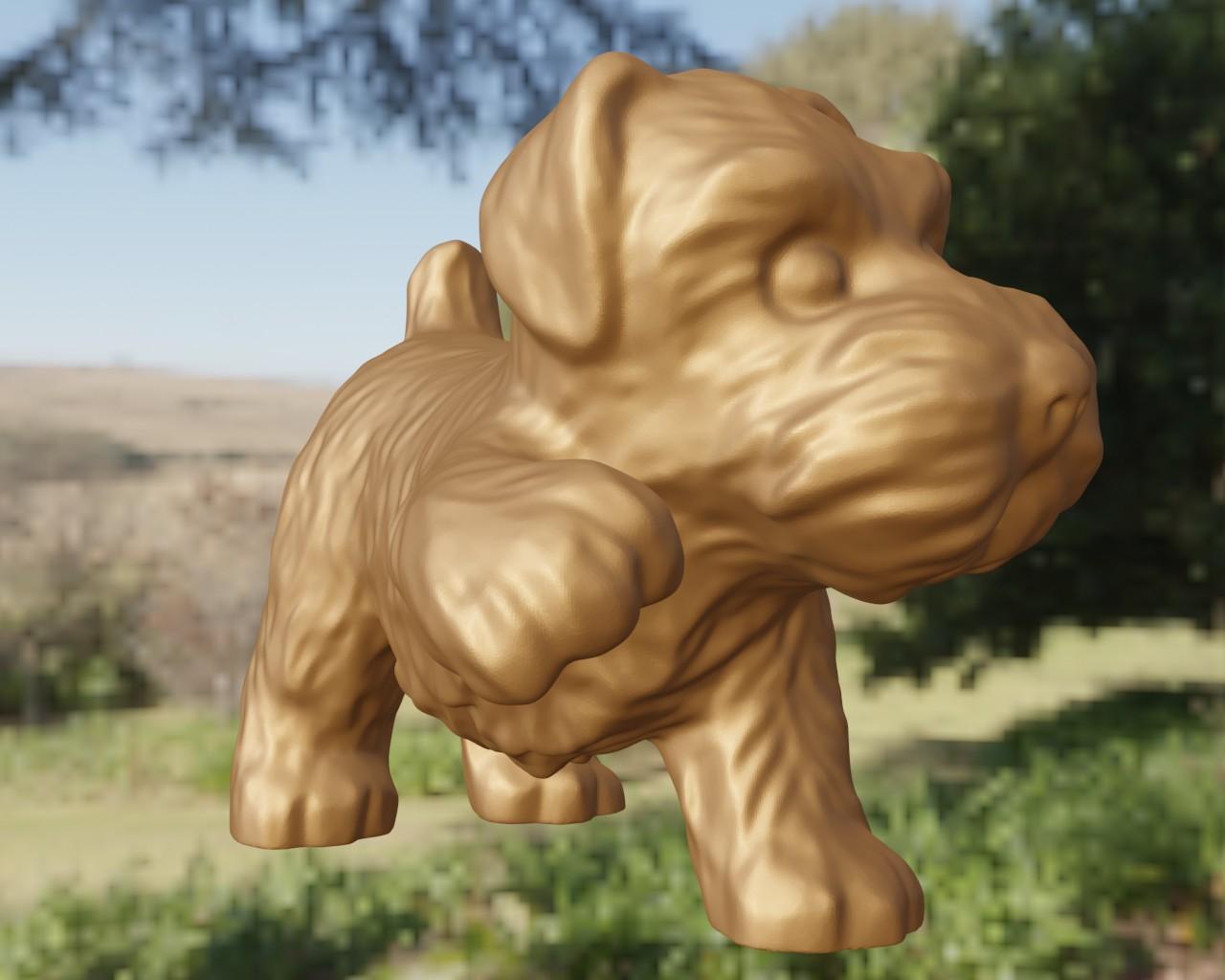 Free dog x2 3d model