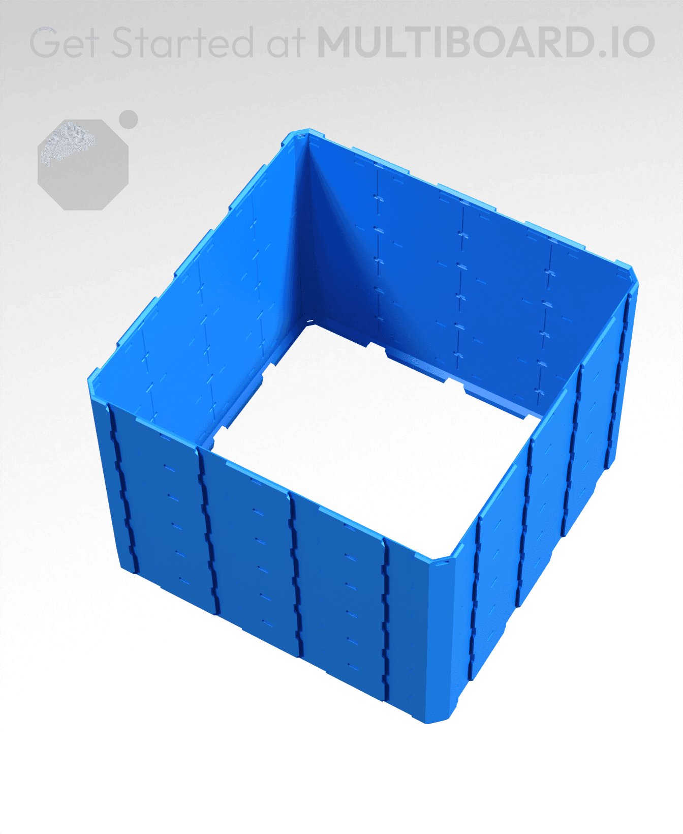 4x4x3 - Full Multipoint Rail - Universal Click-In Multibin Shell Extension 3d model