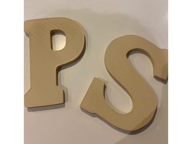 Chocolade letter S & P 3d model