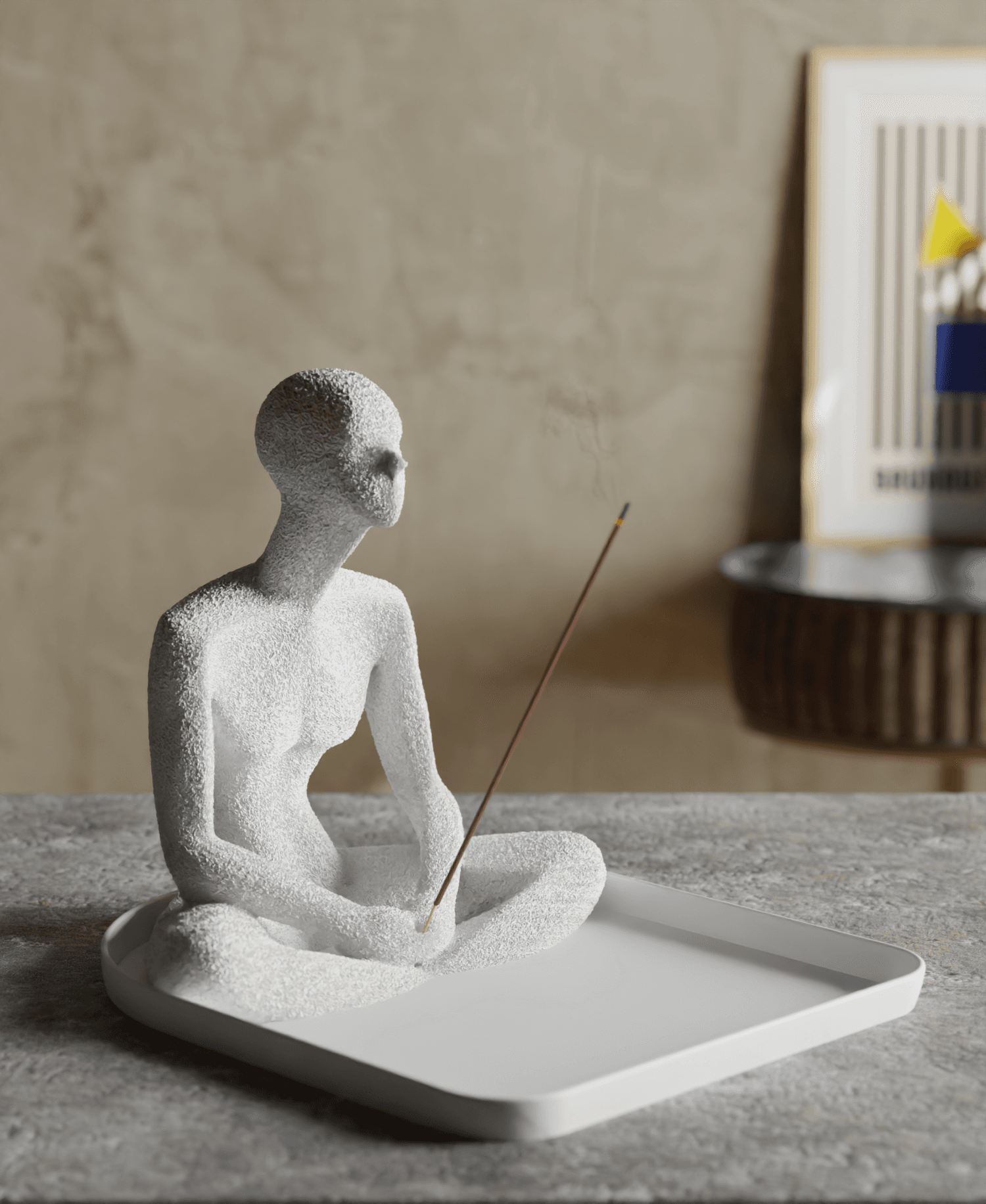 Meditative Muse: Incense Holder 3d model